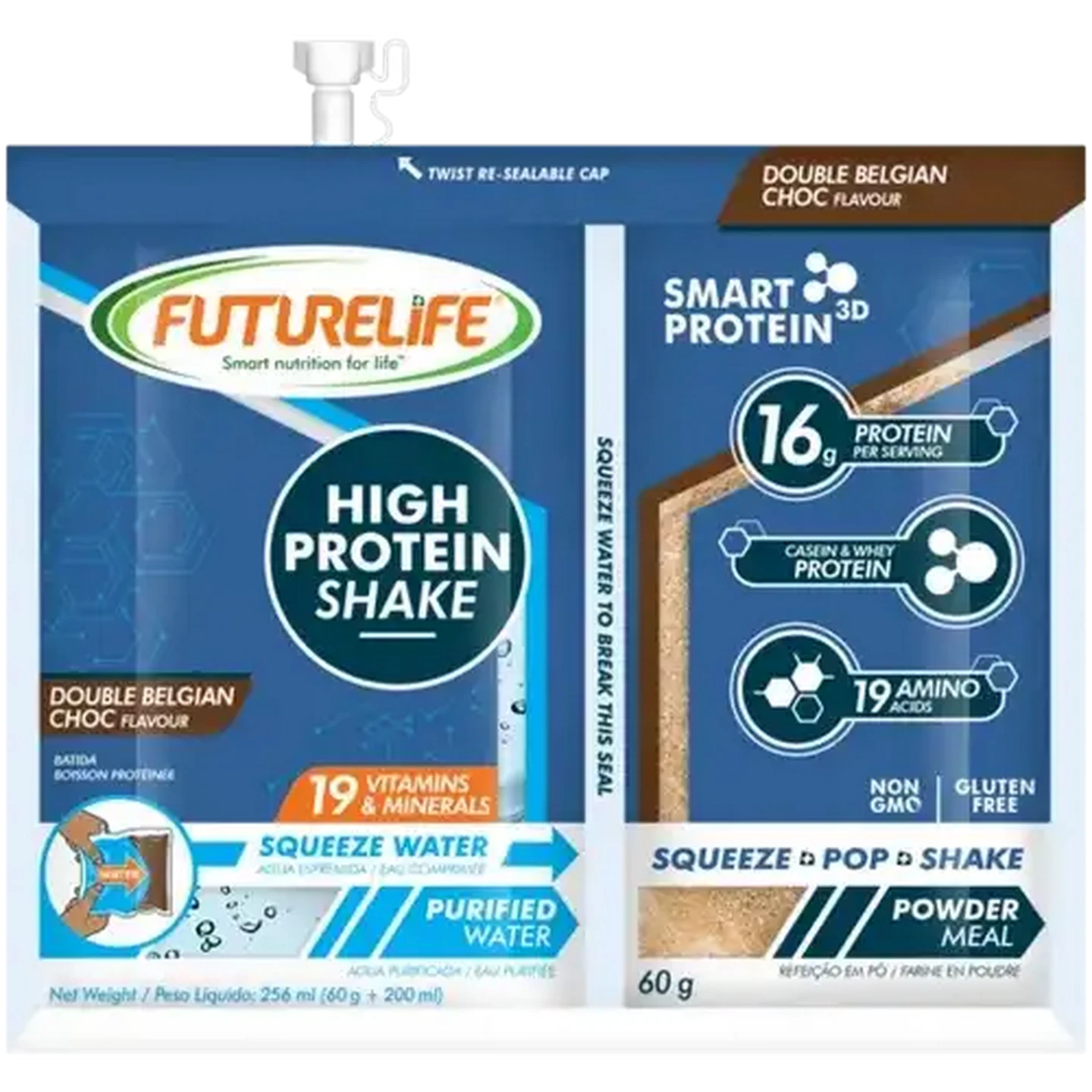 Image of FUTURELIFE High Protein Shake Double Belgian Chocolate Flavoured Drinking Protein 256ml