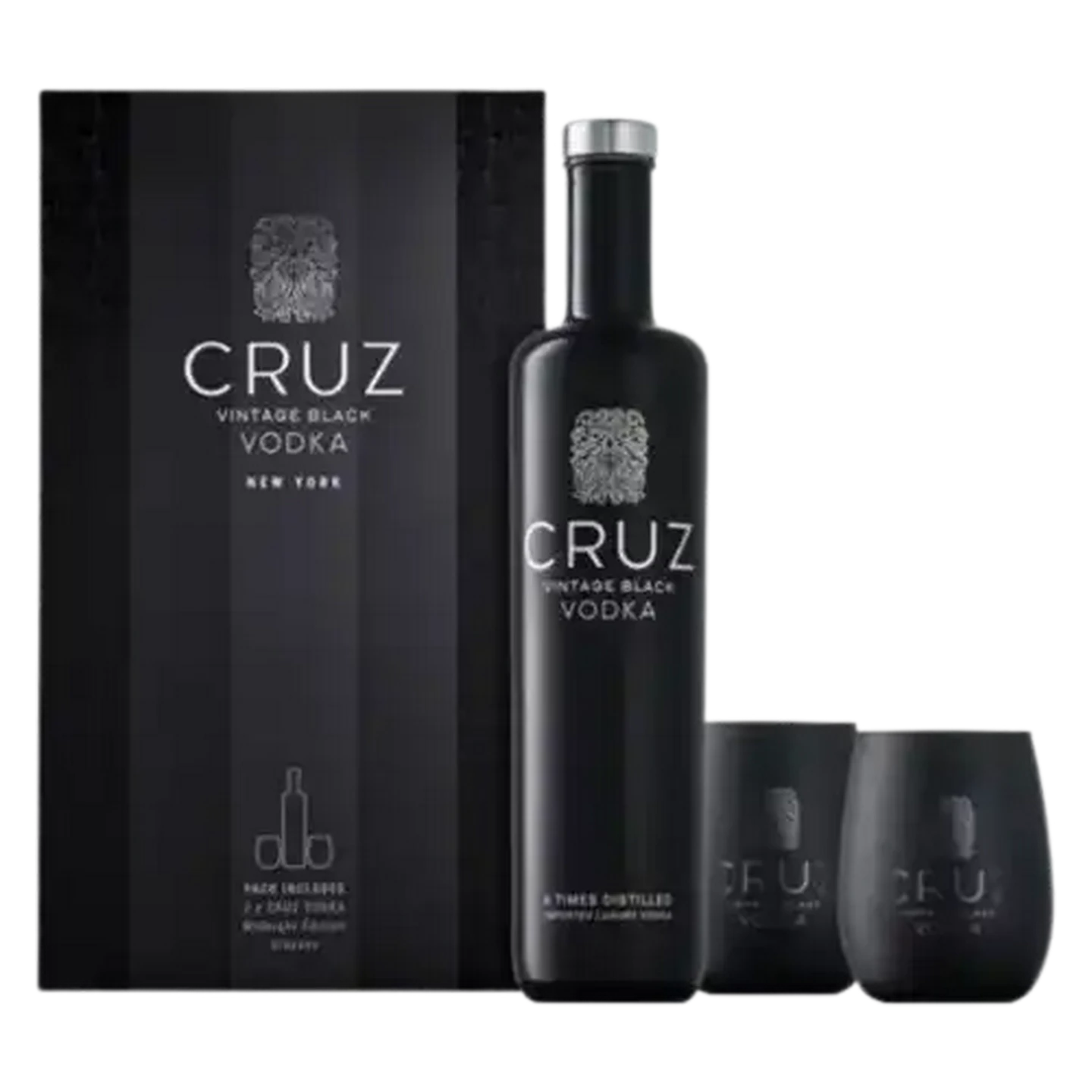 Image of Cruz Vintage Black Vodka Gift Pack 750ml