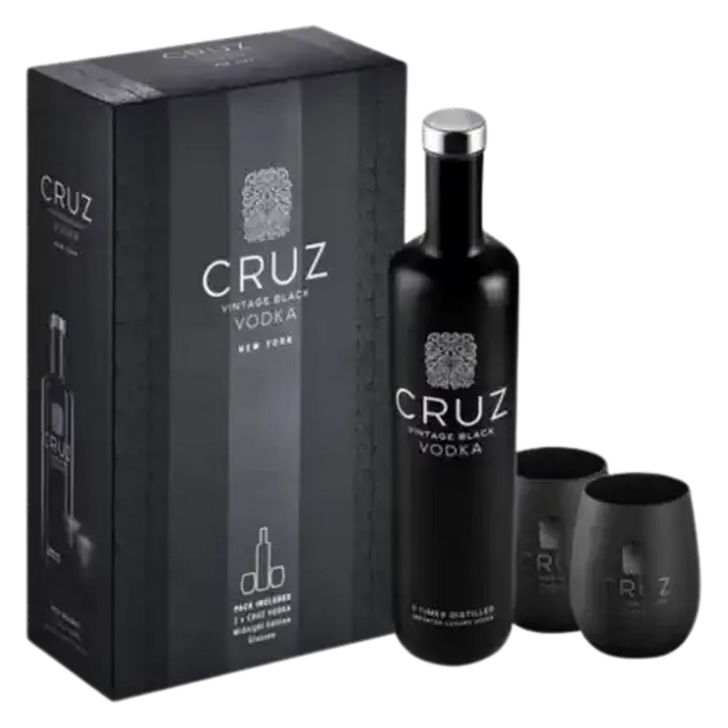 Image of Cruz Vintage Black Vodka Gift Pack 750ml