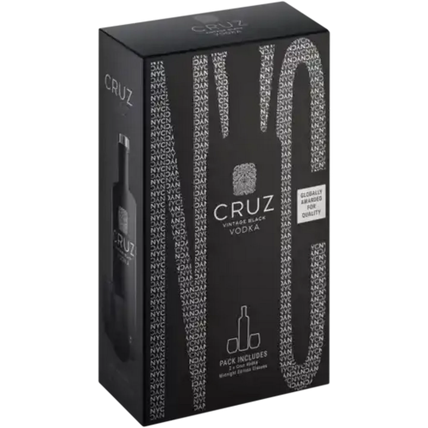 Image of Cruz Vintage Black Vodka Gift Pack 750ml