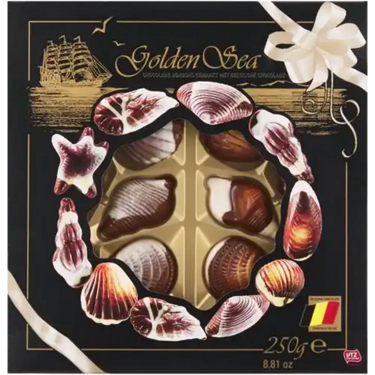 Checkers Sixty60 | Golden Sea Belgian Seashells Assorted Chocolate Box 250g