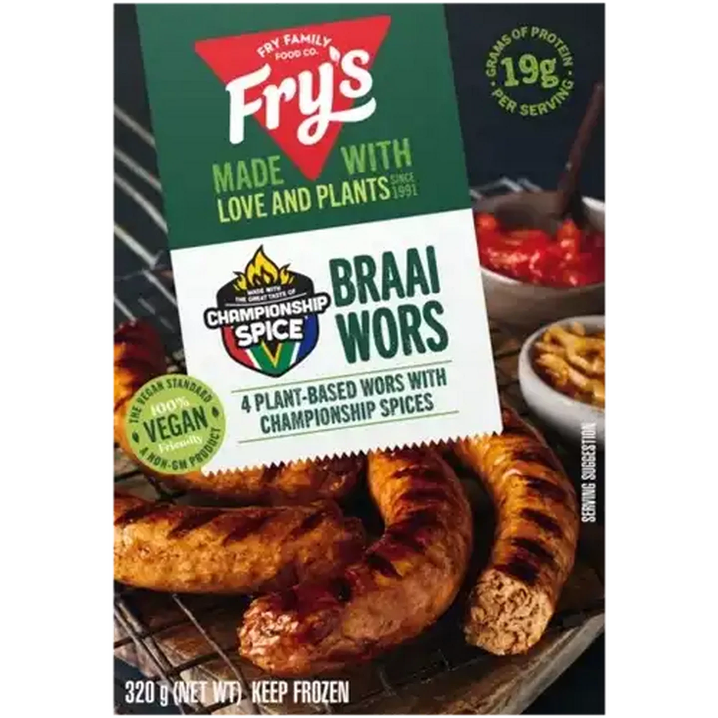 Image of Fry's Frozen Championship Spice Vegetarian Wors 320g