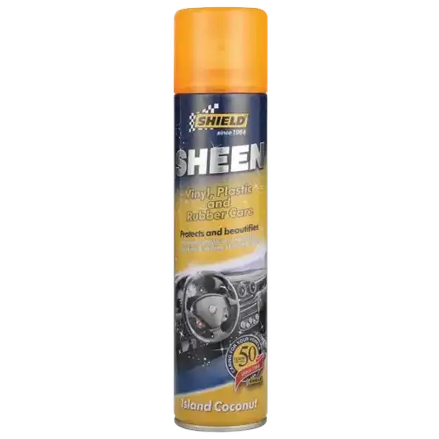 Image of Shield Sheen Island Coconut Vinyl, Plastic & Rubber Care Spray 300ml