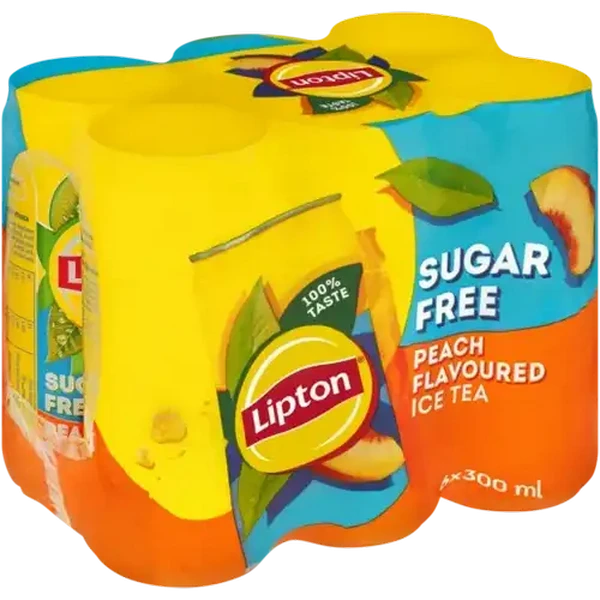 Lipton Peach Flavoured Sugar Free Ice Tea 6 x 300ml