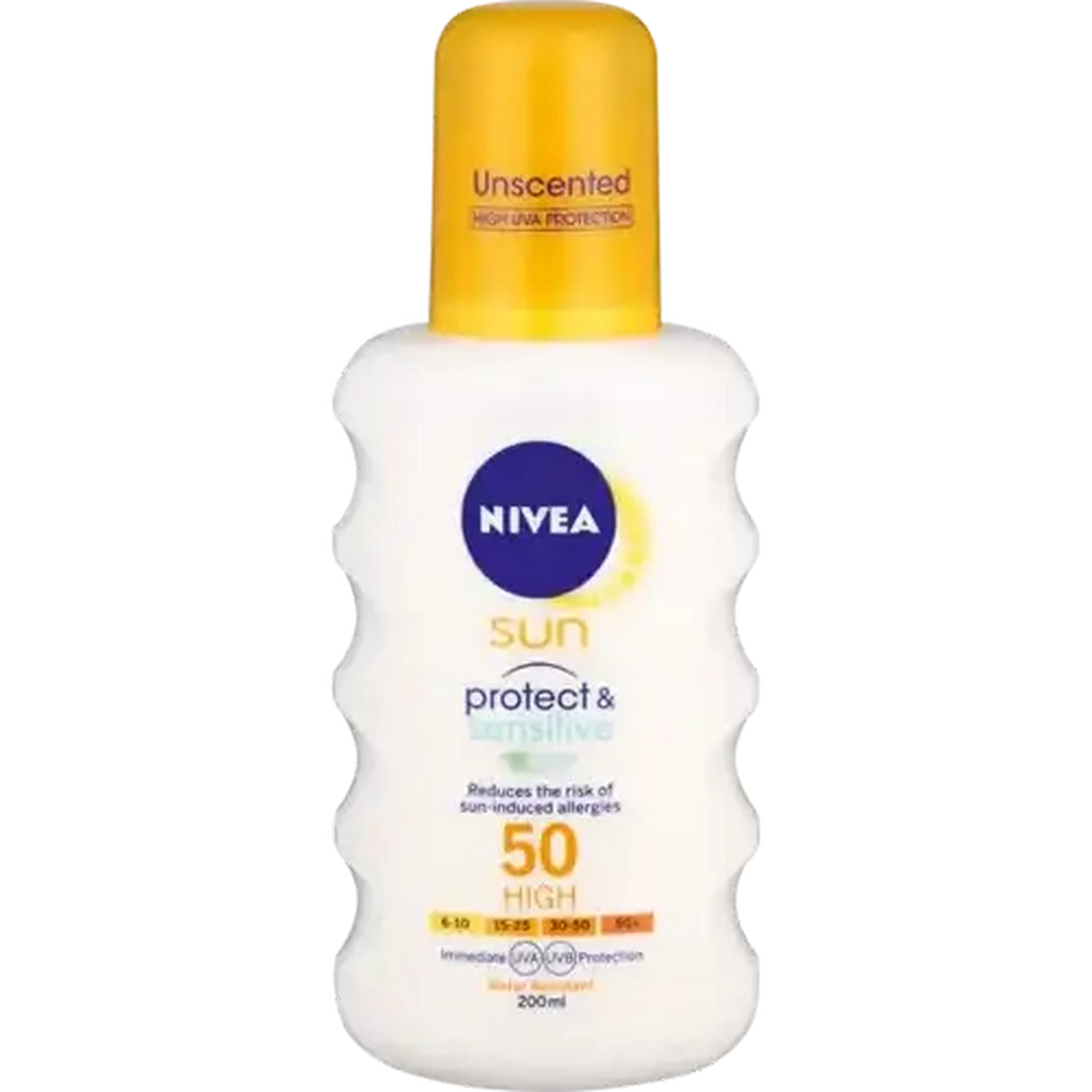 Image of NIVEA SUN Sensitive SPF 50 Sun Spray 200ml