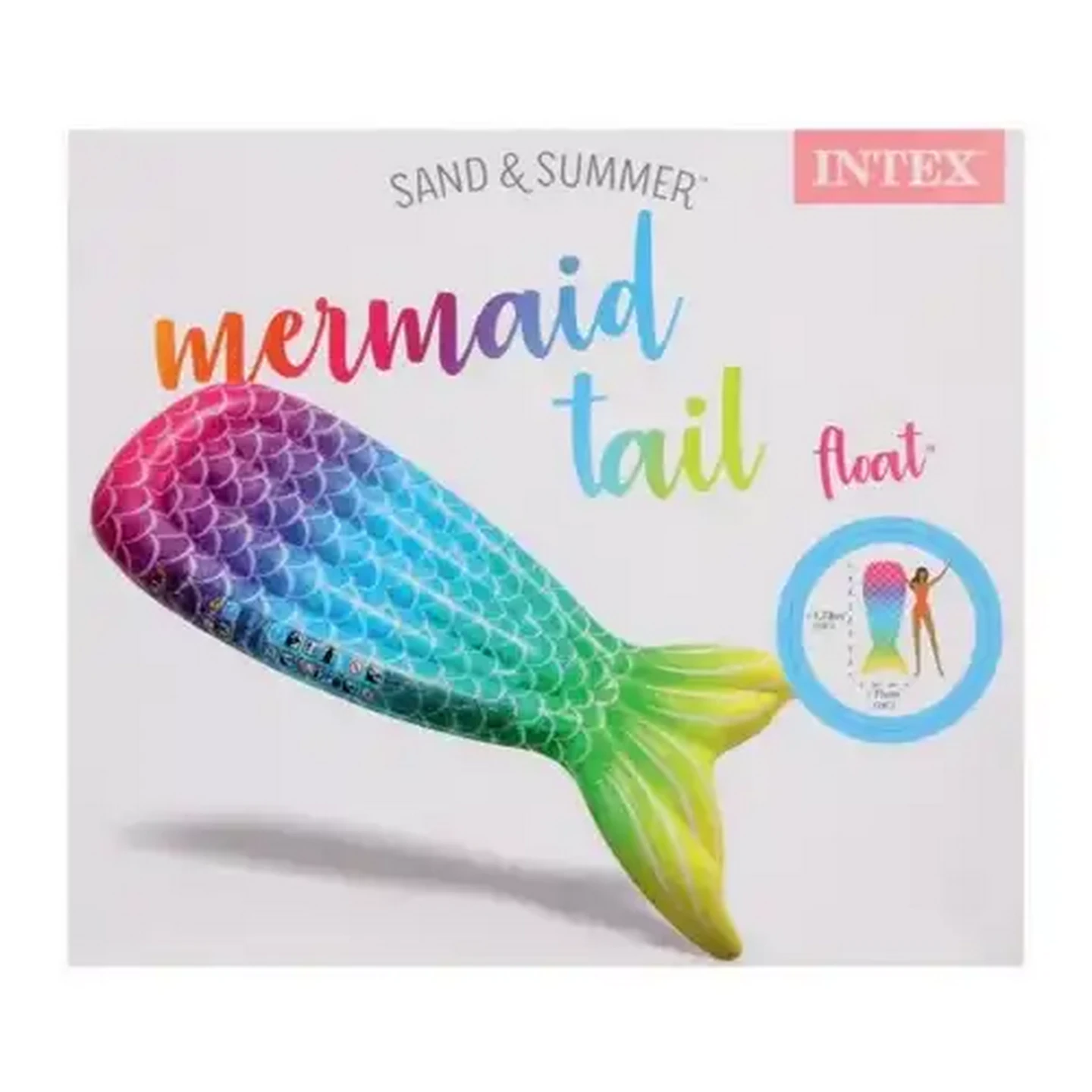Image of Intex Sand & Summer Multi-Coloured Mermaid Tail Inflatable Pool Float