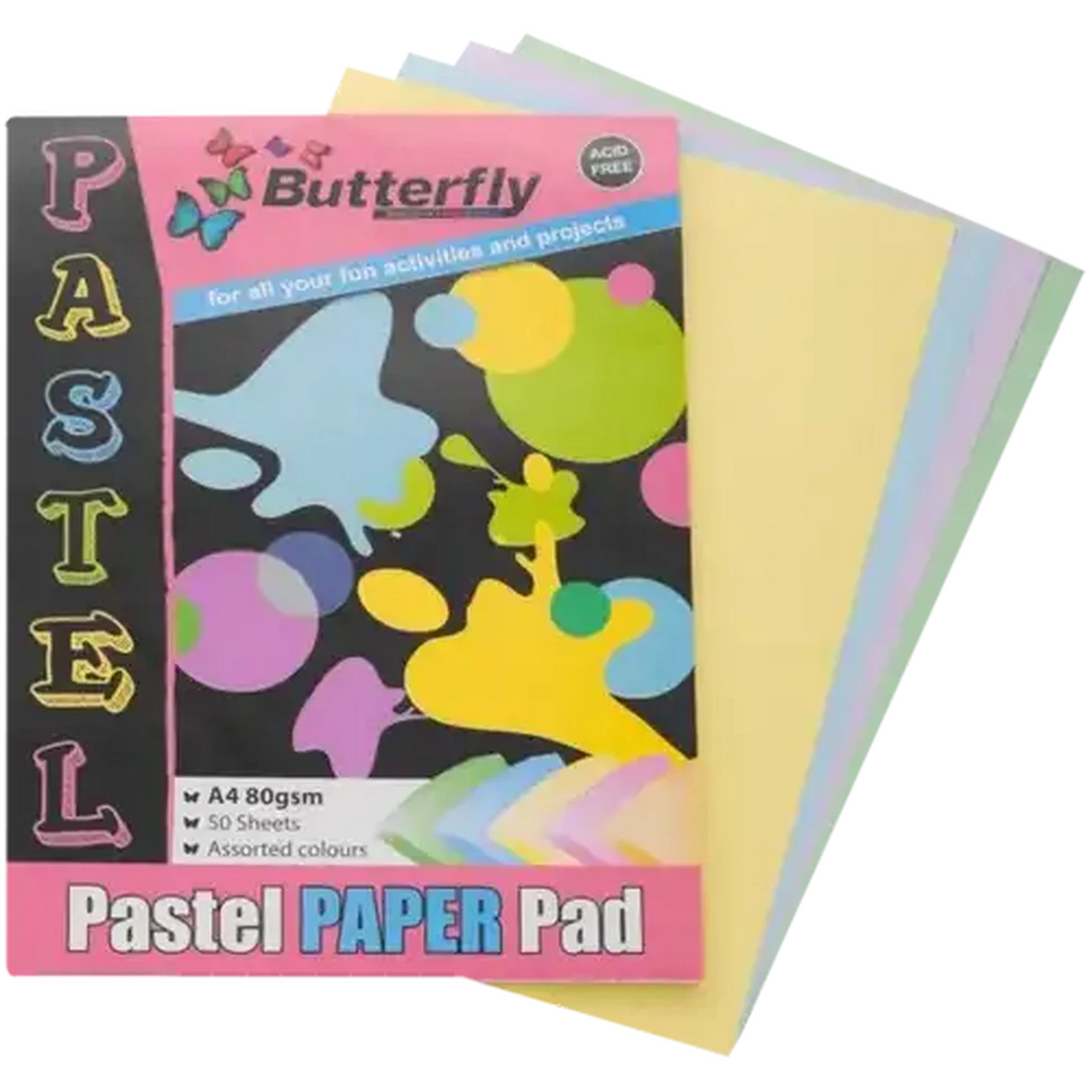 Image of Butterfly Pastel Paper Pad 50 Sheets