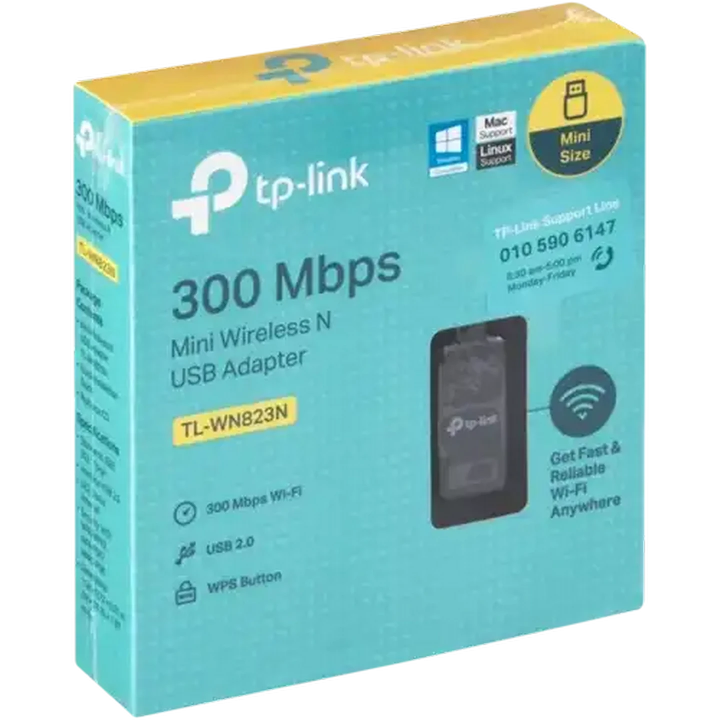 Image of TP-Link TL-WN823N V3 Mini USB-A 2.0 Wi-Fi N Adaptor 300Mbps