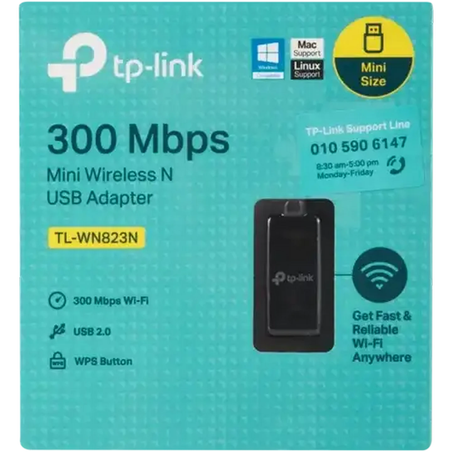 Image of TP-Link TL-WN823N V3 Mini USB-A 2.0 Wi-Fi N Adaptor 300Mbps