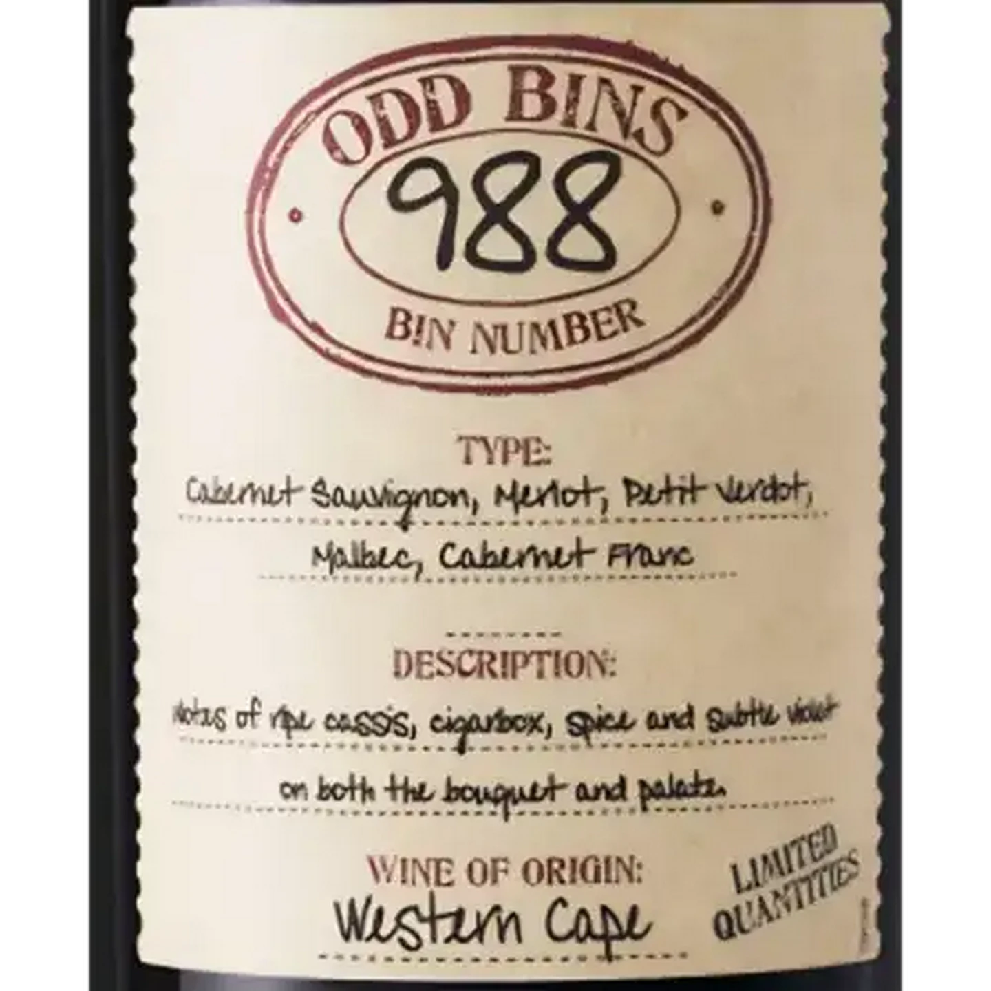 Checkers Sixty60 | Odd Bins 988 Red Blend Wine 750ml