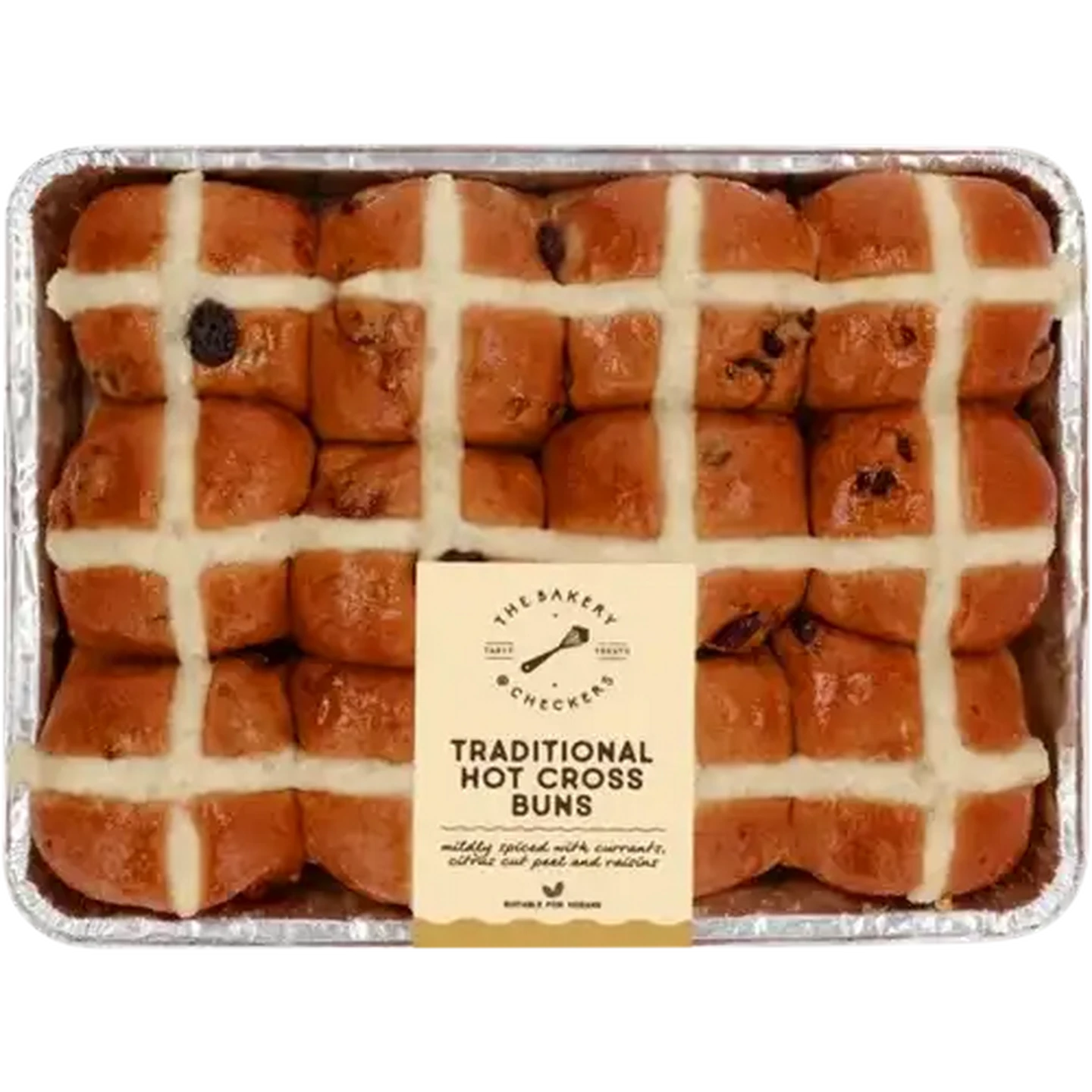 Image of The Bakery Mini Traditional Hot Cross Buns 12 Pack
