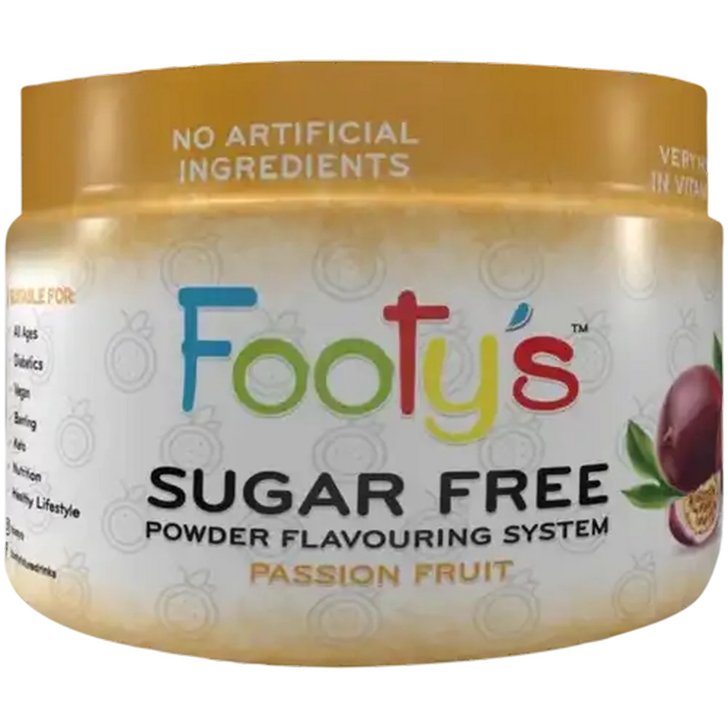 Image of Footy's Passion Fruit Flavoured Sugar Free Powder Drink 170g