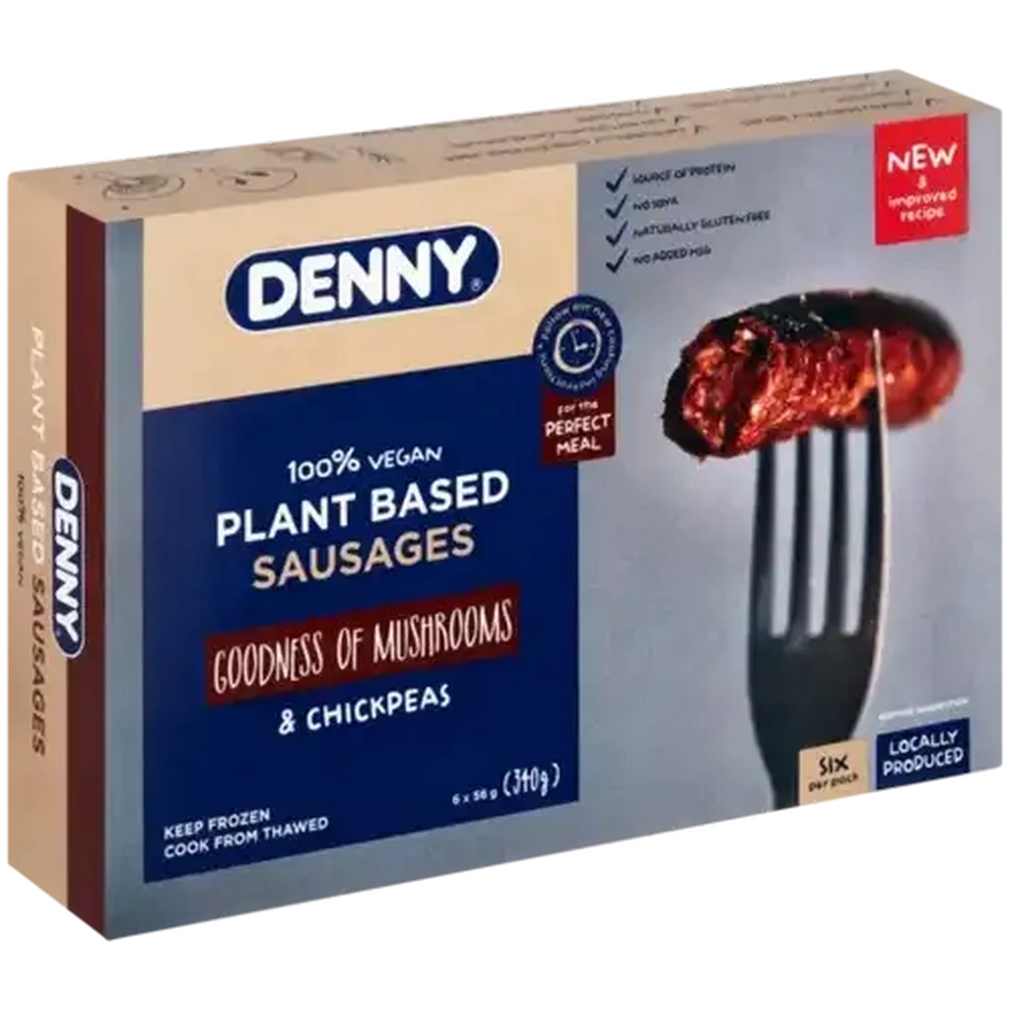 Image of DENNY Frozen Plant Based Sausages 340g