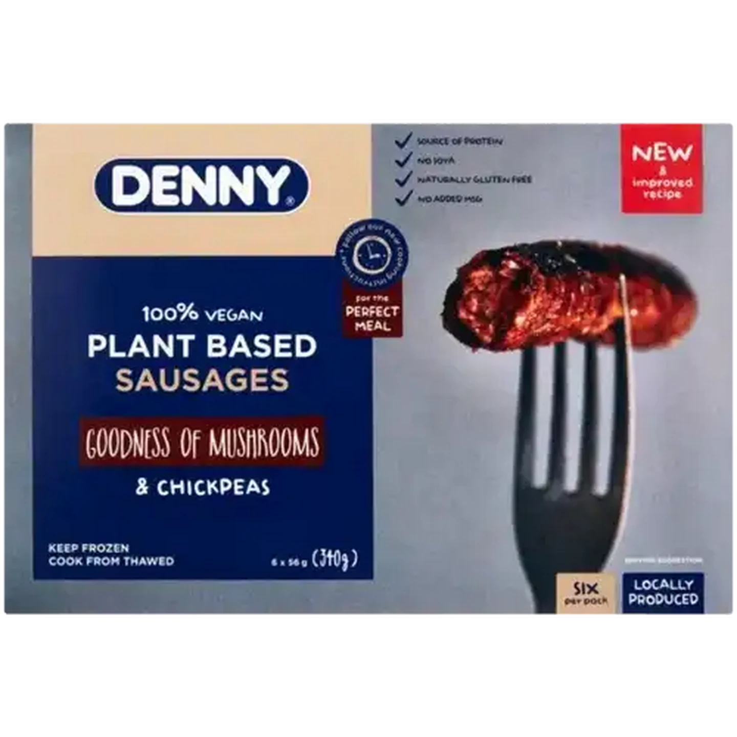 Image of DENNY Frozen Plant Based Sausages 340g