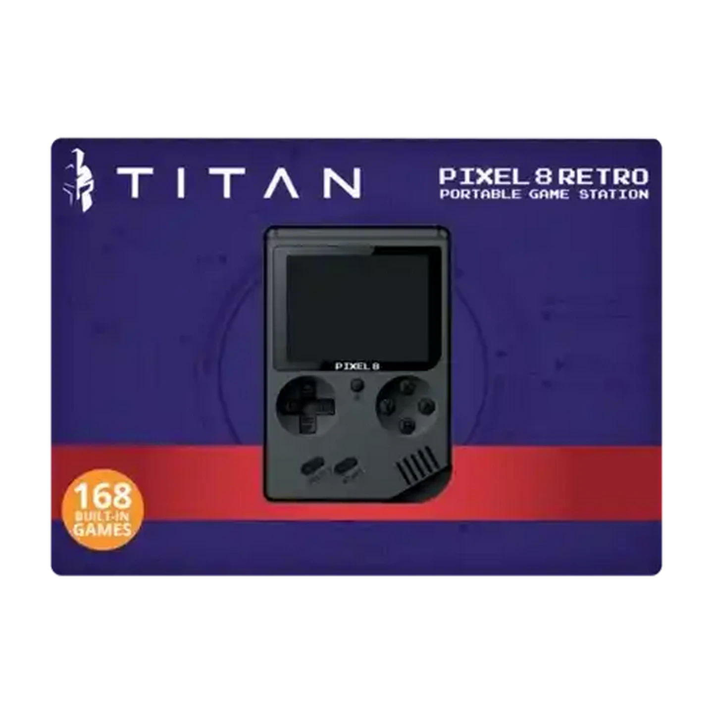 Image of Titan Pixel 8 Retro Portable Game Console - 168 in 1