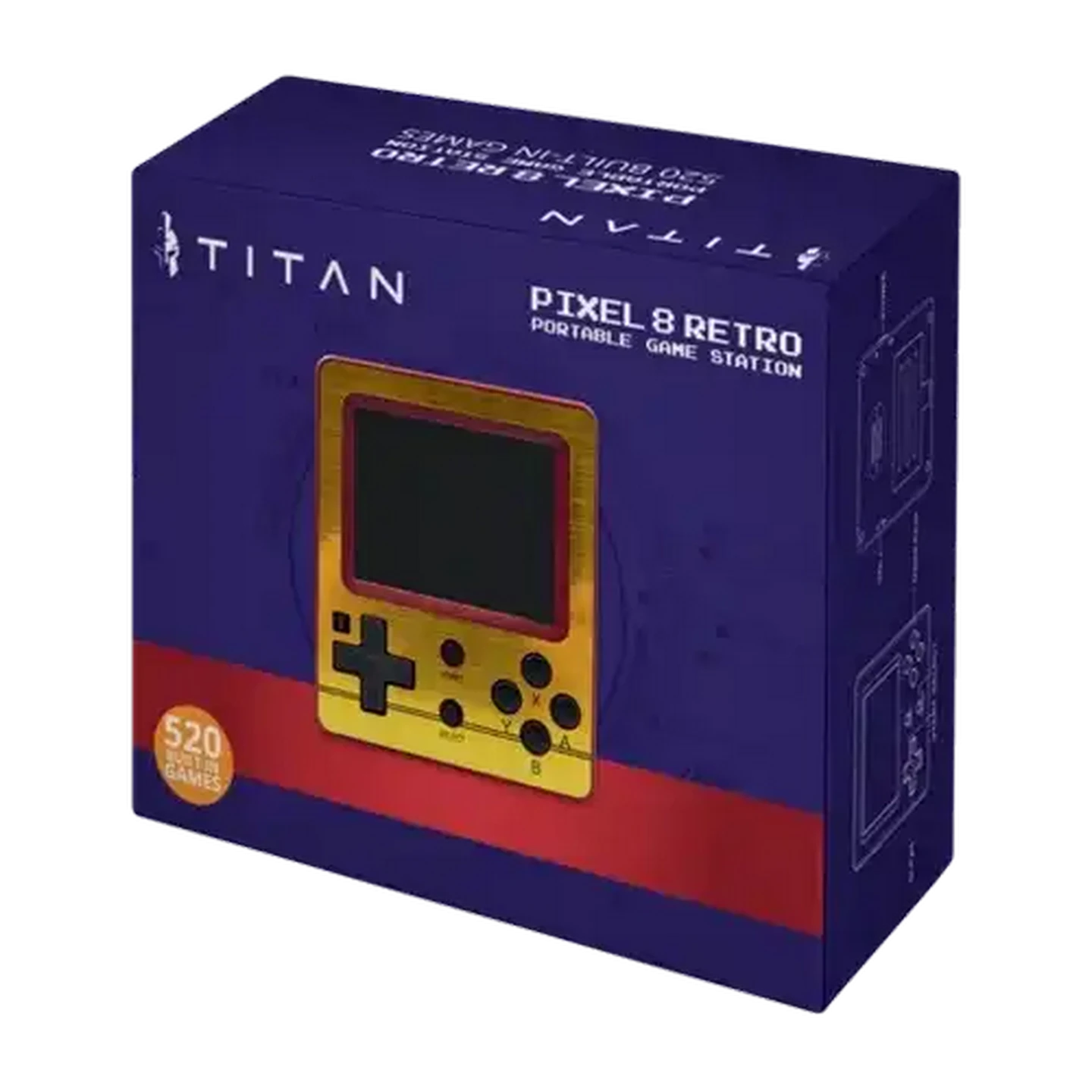Image of Titan Pixel 8 Retro Portable - 520 in 1