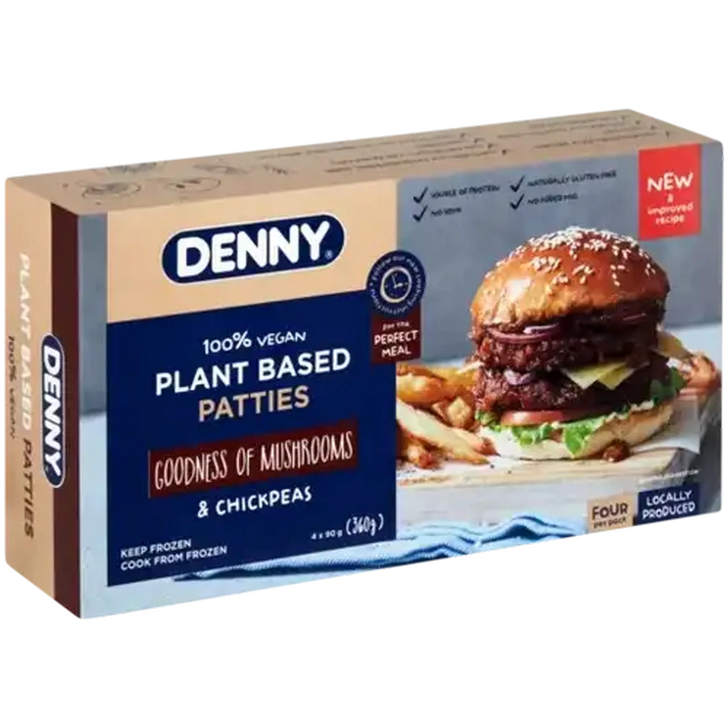 Image of DENNY Frozen Plant Based Patties 360g