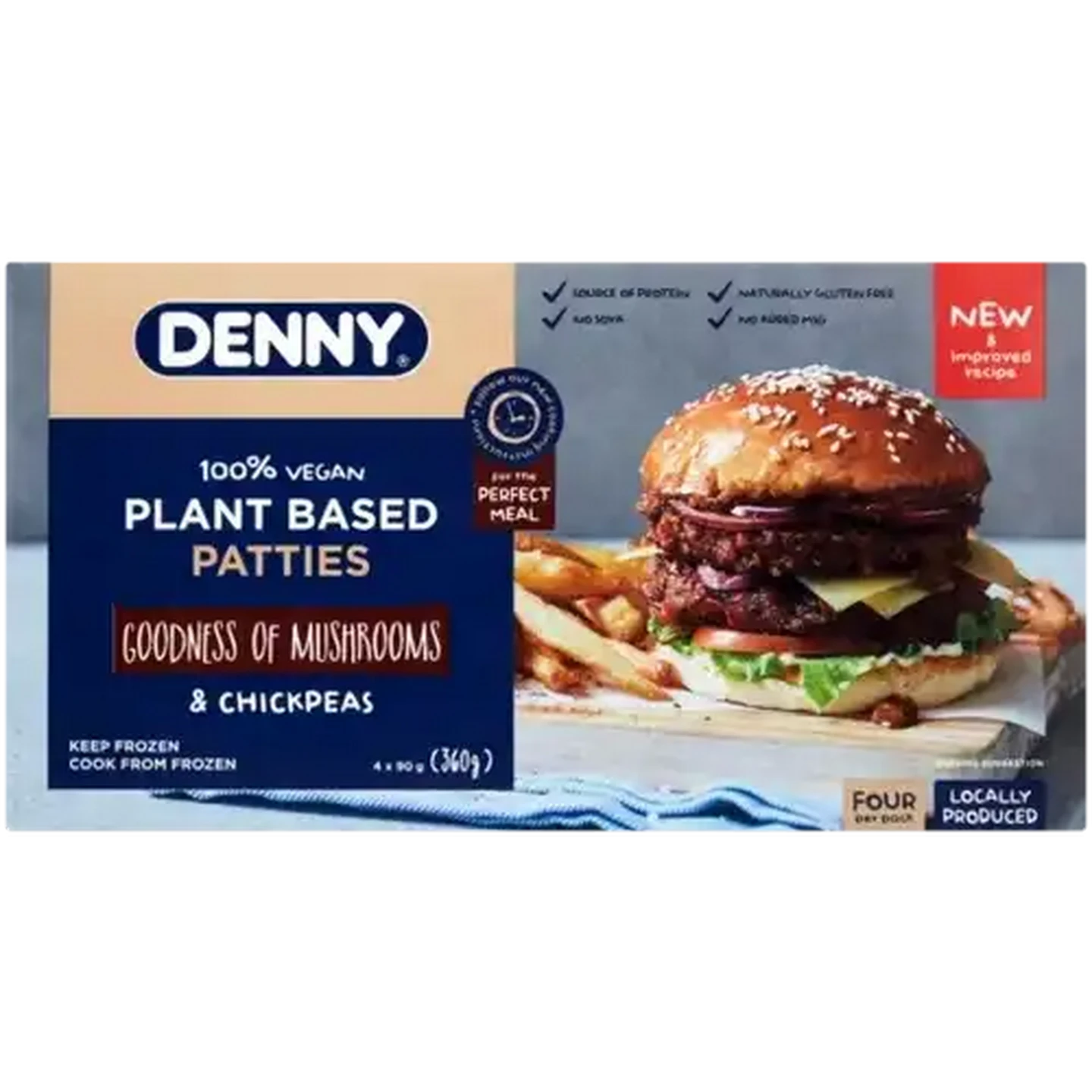 Image of DENNY Frozen Plant Based Patties 360g