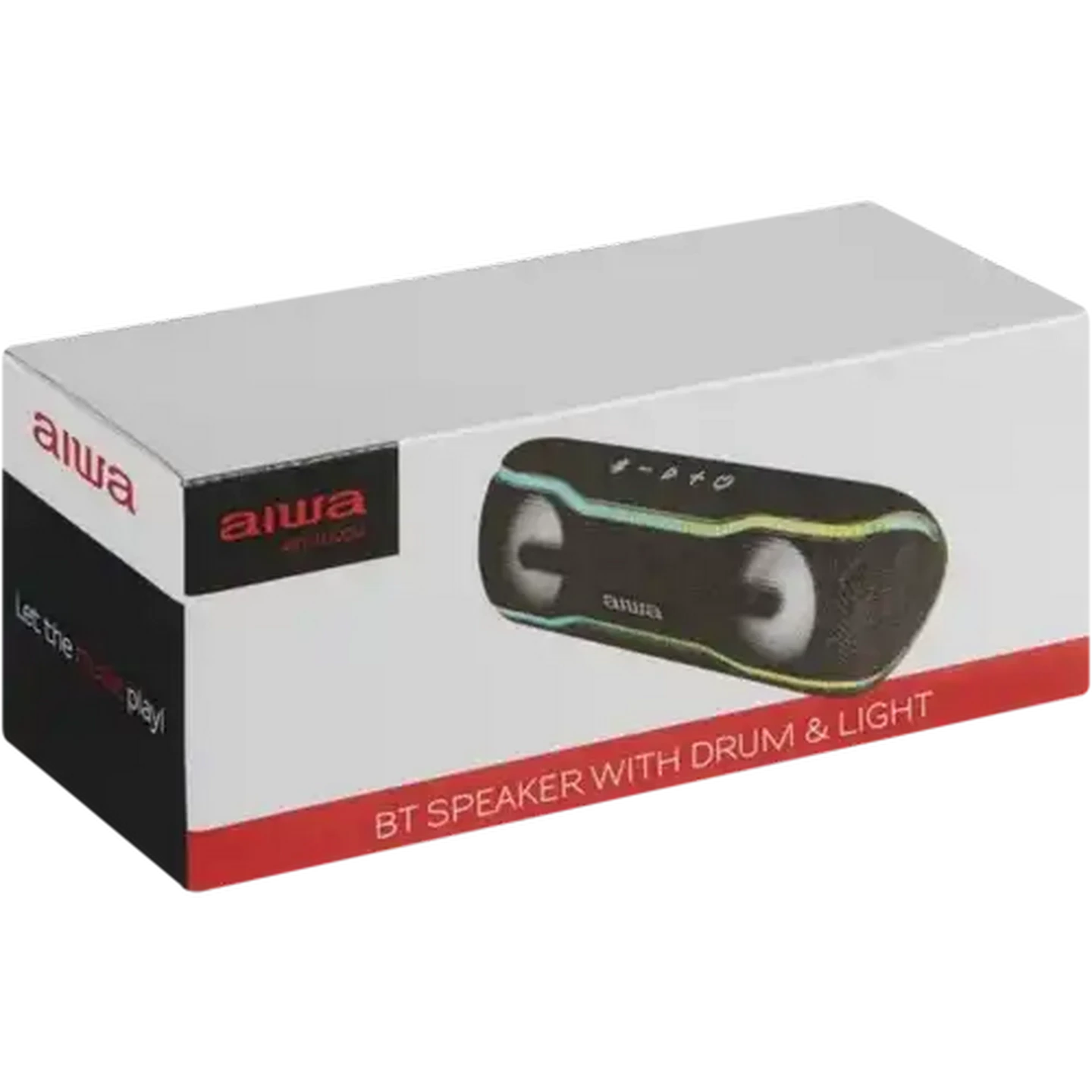 Image of AIWA Black Drum & Light RGB Bluetooth Speaker 10W