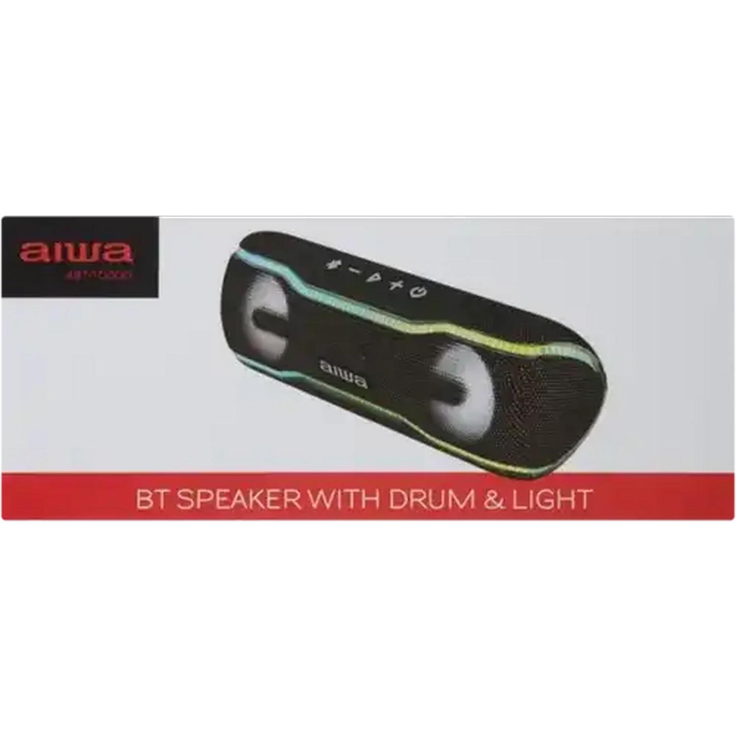 Image of AIWA Black Drum & Light RGB Bluetooth Speaker 10W