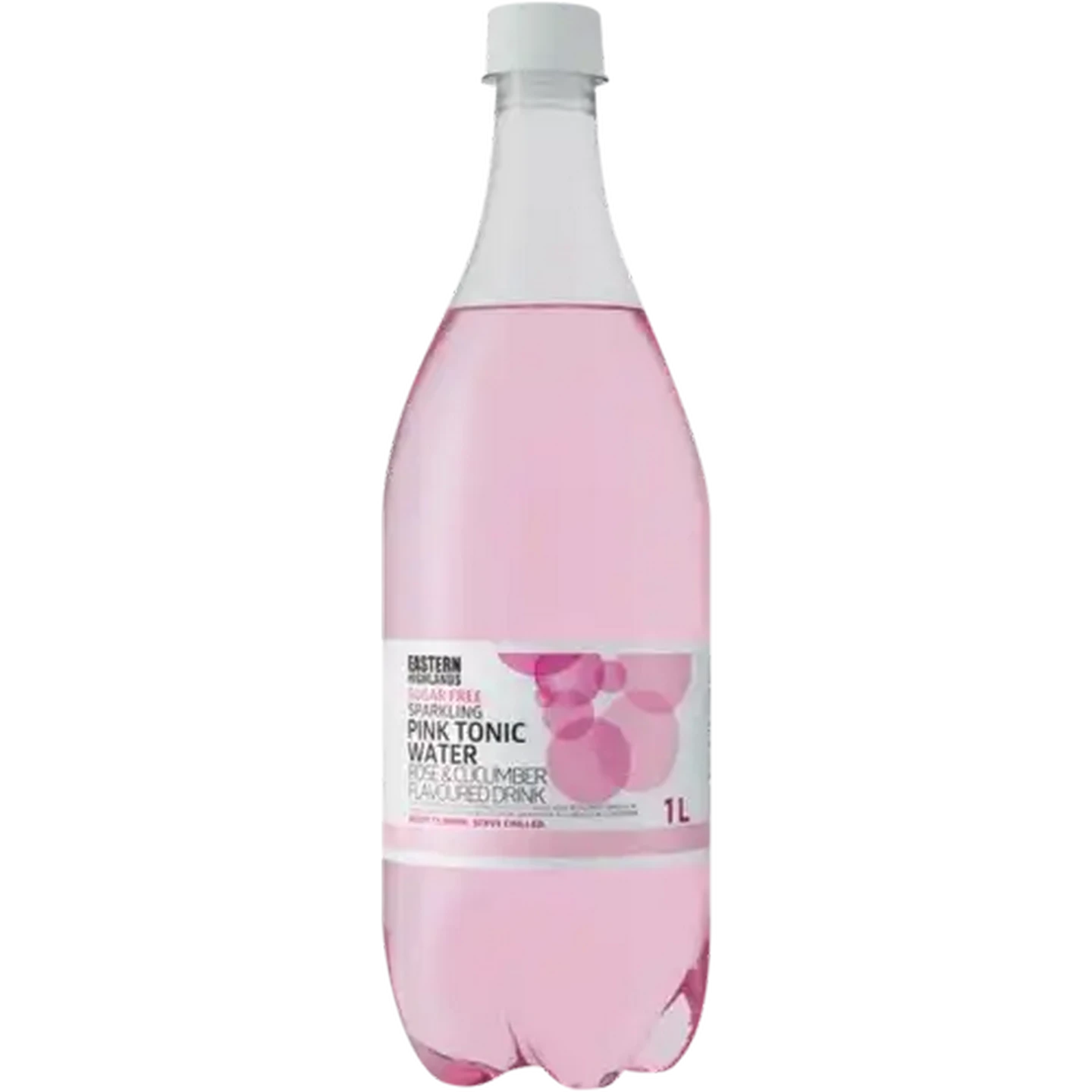 Image of Eastern Highlands Sugar Free Sparkling Rose & Cucumber Flavoured Pink Tonic Water Bottle 1L