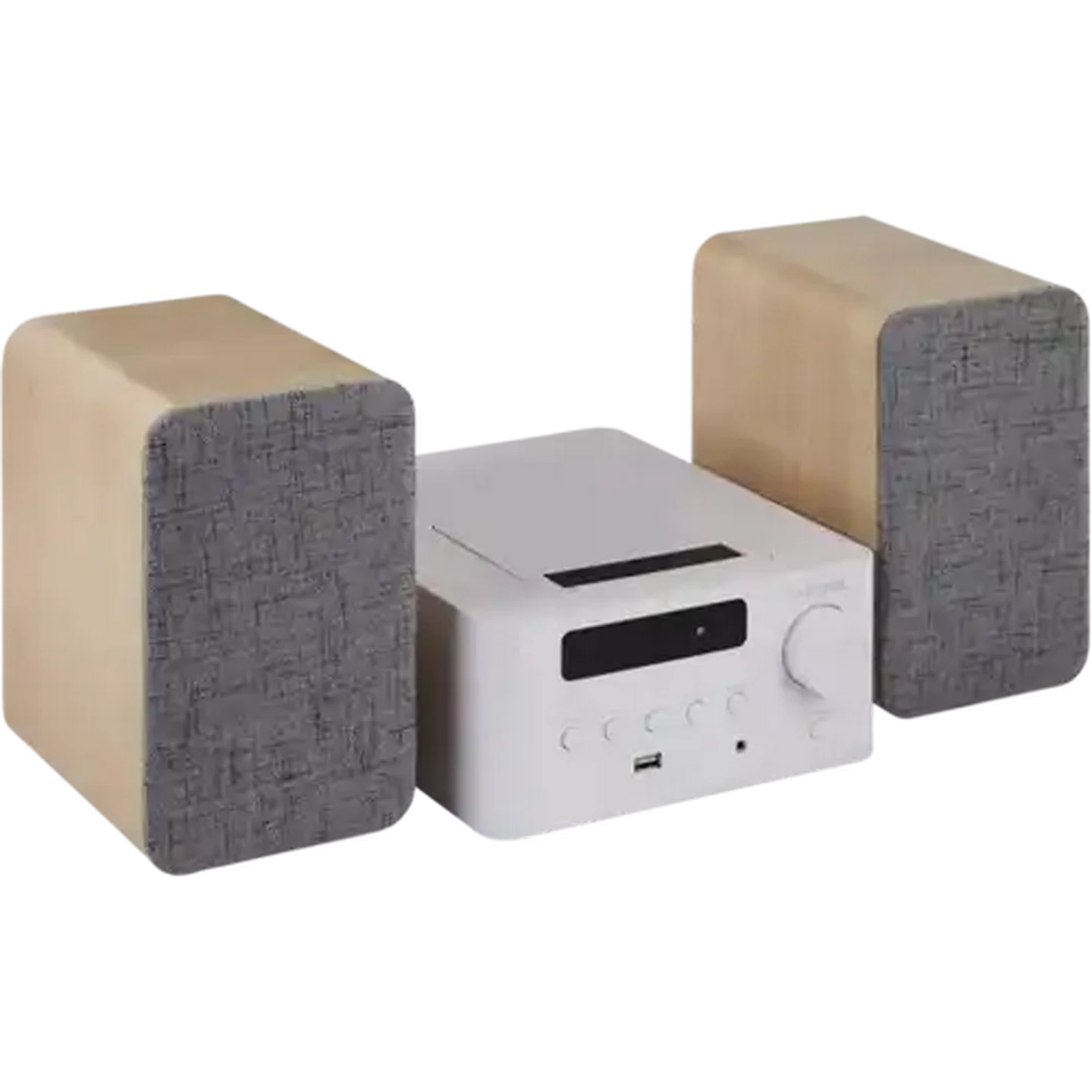 Image of AIWA White 2 Channel Stereo Mini DVD Hi-Fi 30W
