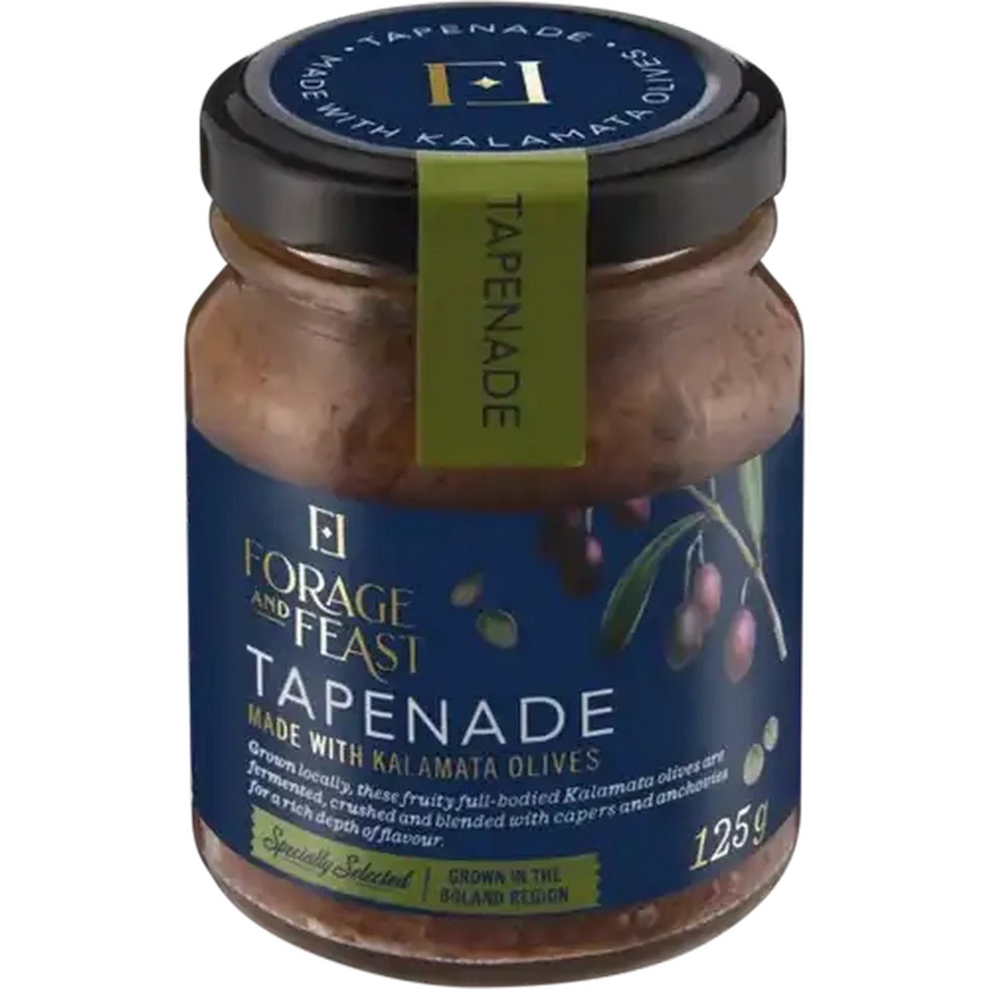 Image of Forage And Feast Kalamata Olive Tapenade 125g