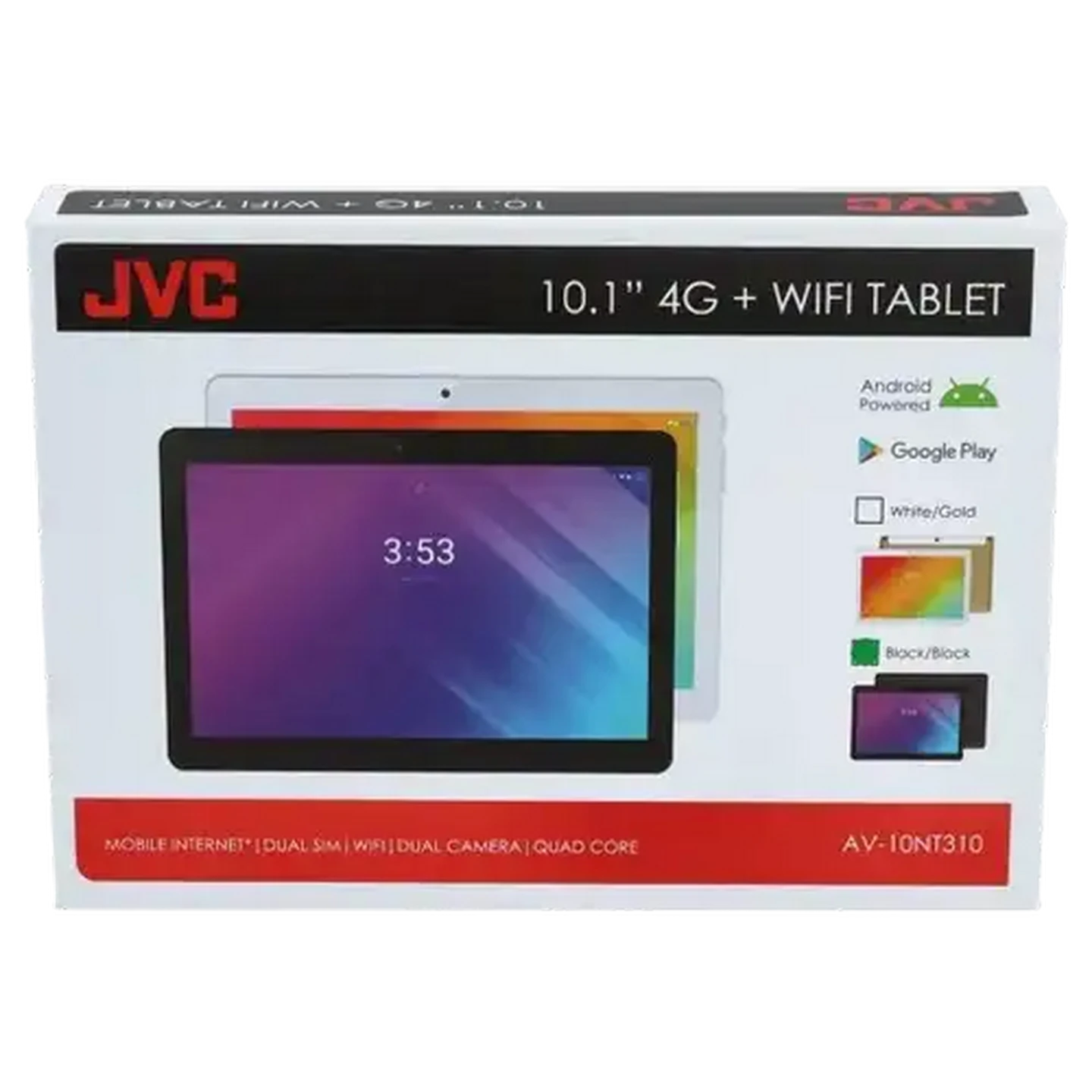 Image of JVC Black 4G Smart Tablet 10 Inch
