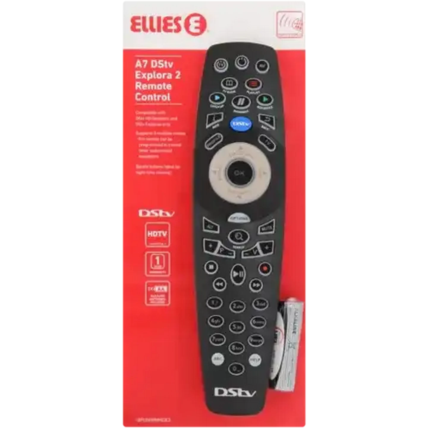 Image of ELLIES BPUNIRMHDX2 Compatible DStv Remote Control for Explora 2