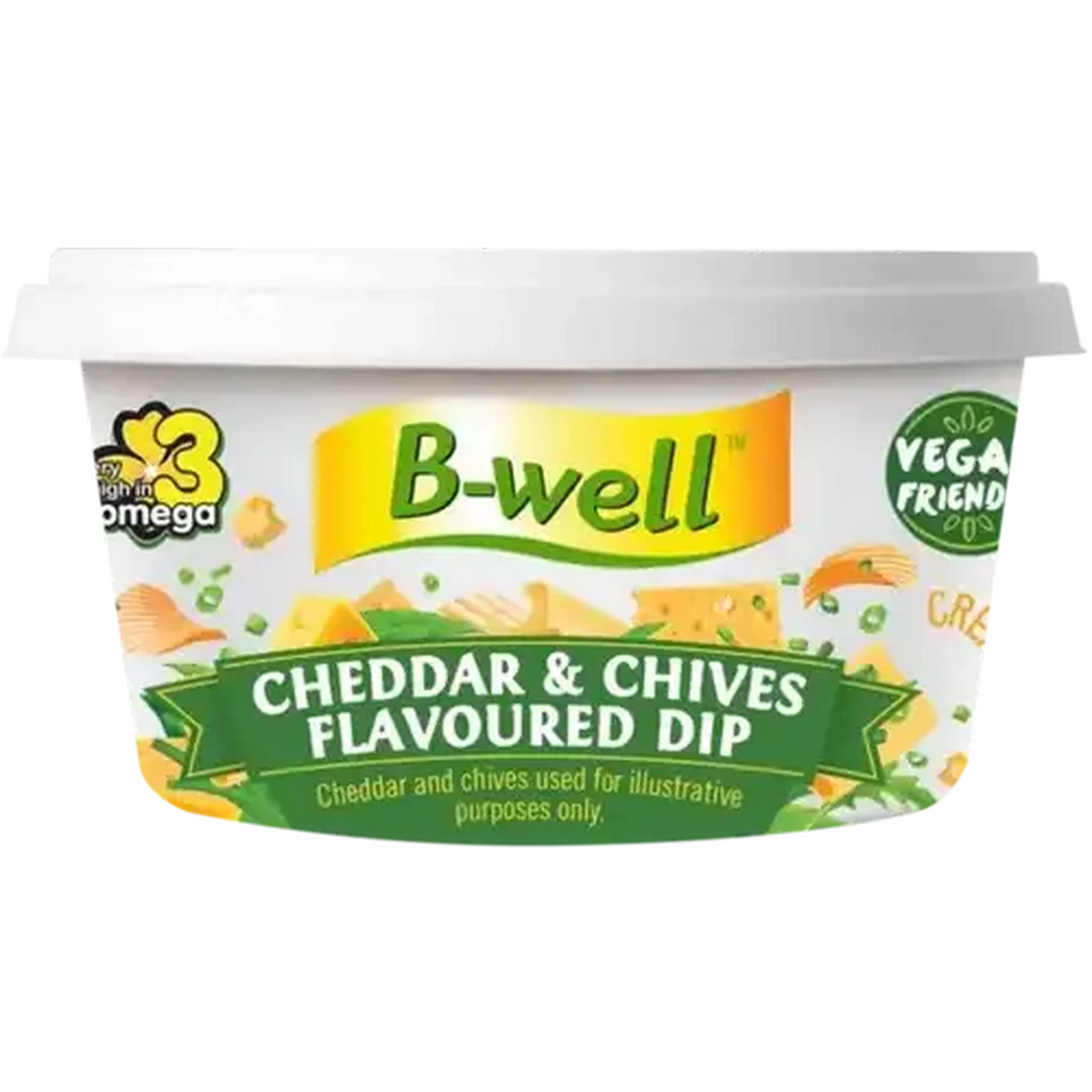 Image of B-well Cheddar & Chives Flavoured Dip Tub 125g