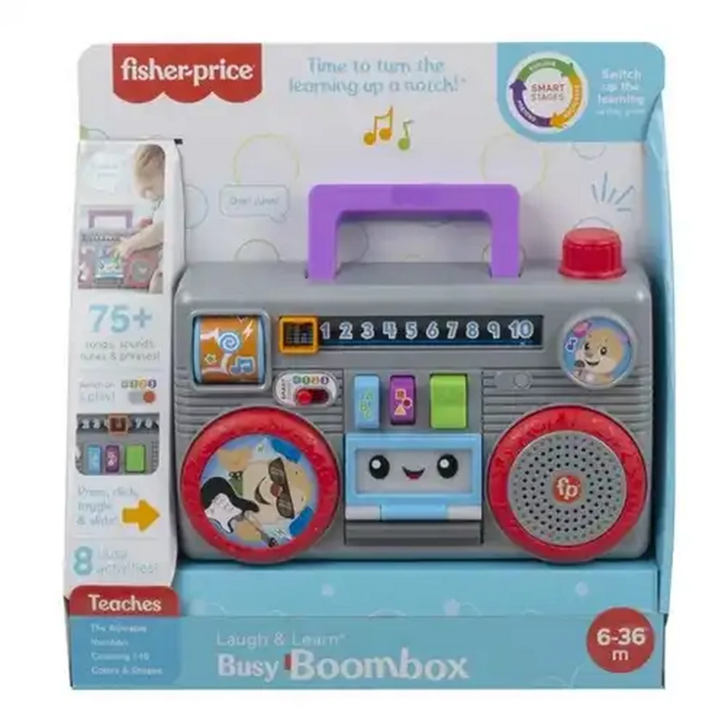 Image of Fisher-Price Laugh & Learn Busy Boombox Infant Activity Toy