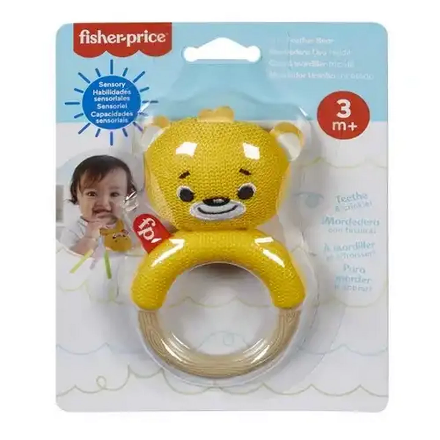 Image of Fisher-Price Knit Teether Animals (Colour May Vary)