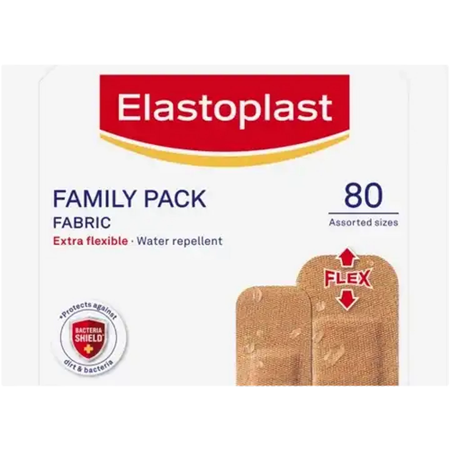 Image of Elastoplast Fabric Family Pack Strip Plasters 80 Pack