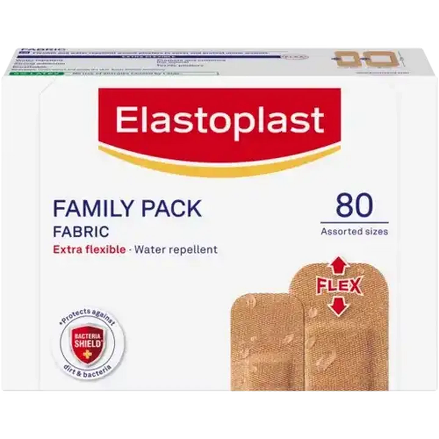 Image of Elastoplast Fabric Family Pack Strip Plasters 80 Pack