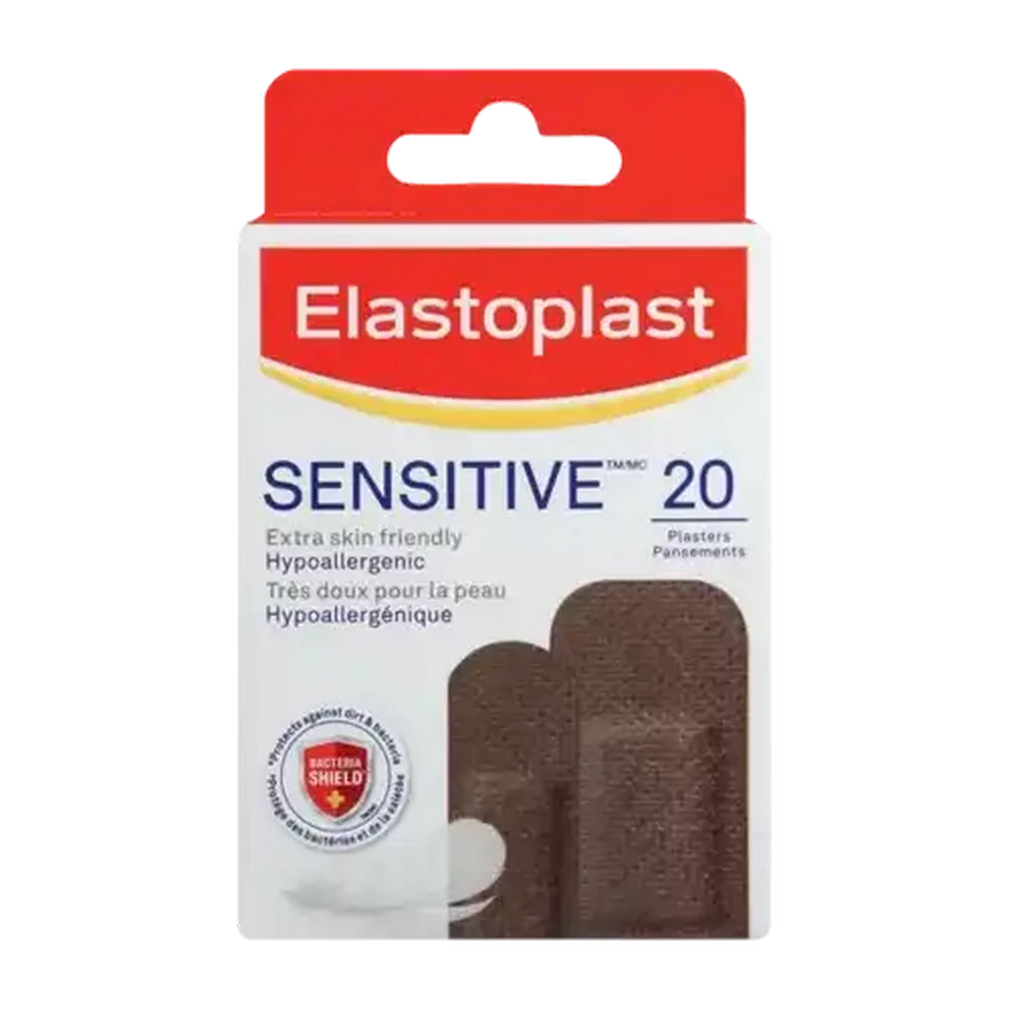 Image of Elastoplast Dark Sensitive Plasters 20 Pack