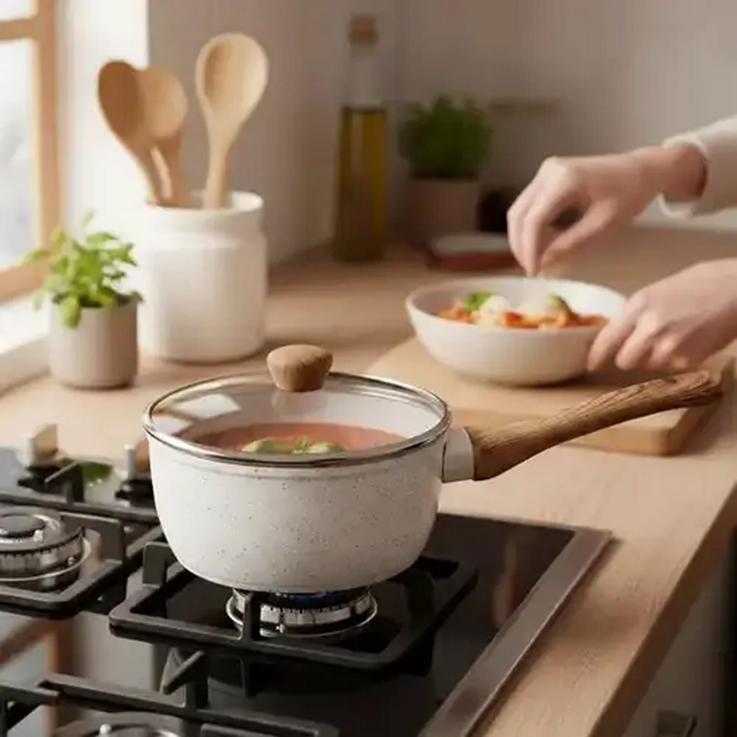Checkers Sixty60 | Hazel Wood Forged Aluminium Saucepan 16cm