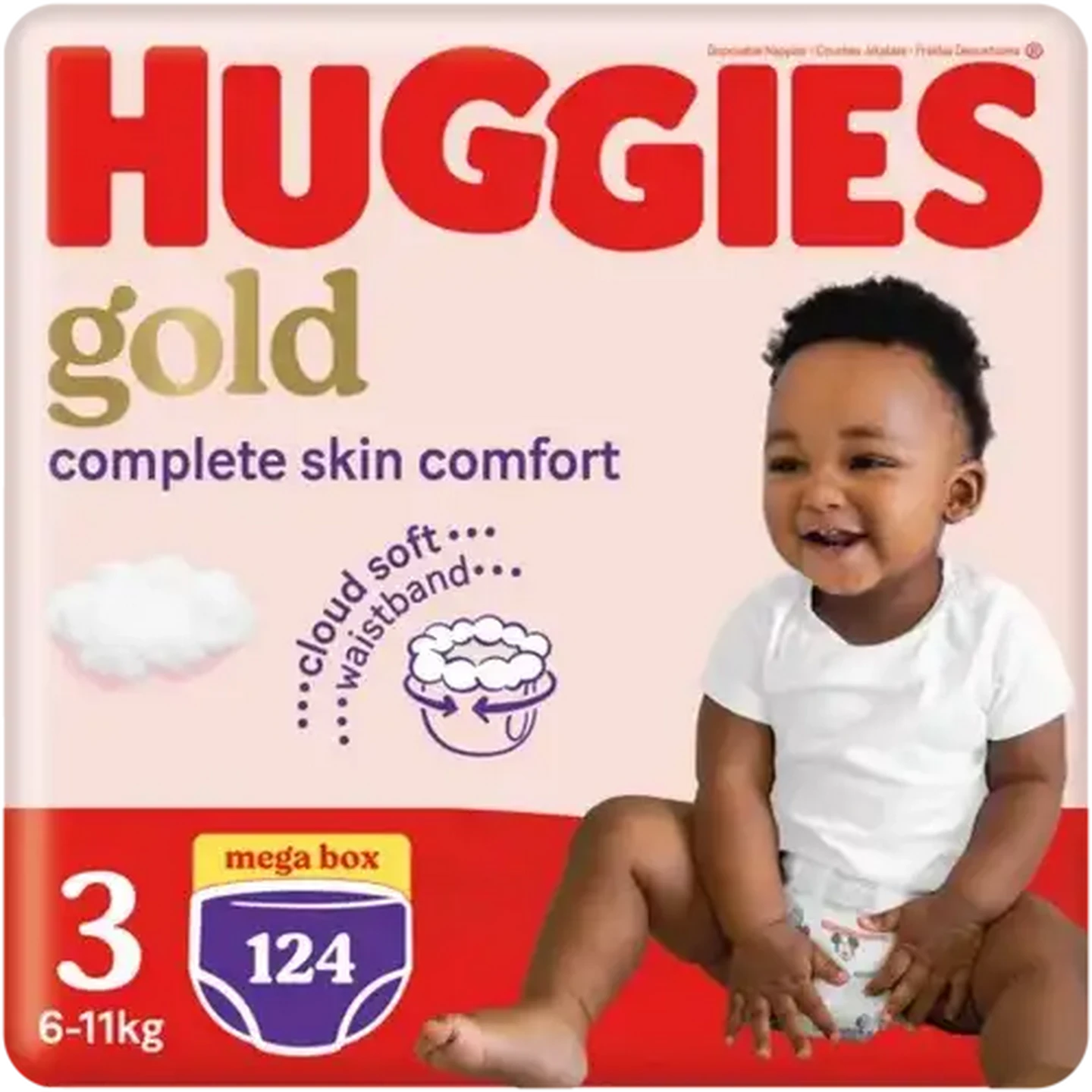 Image of Huggies Gold Size 3 Pants 124 Pack