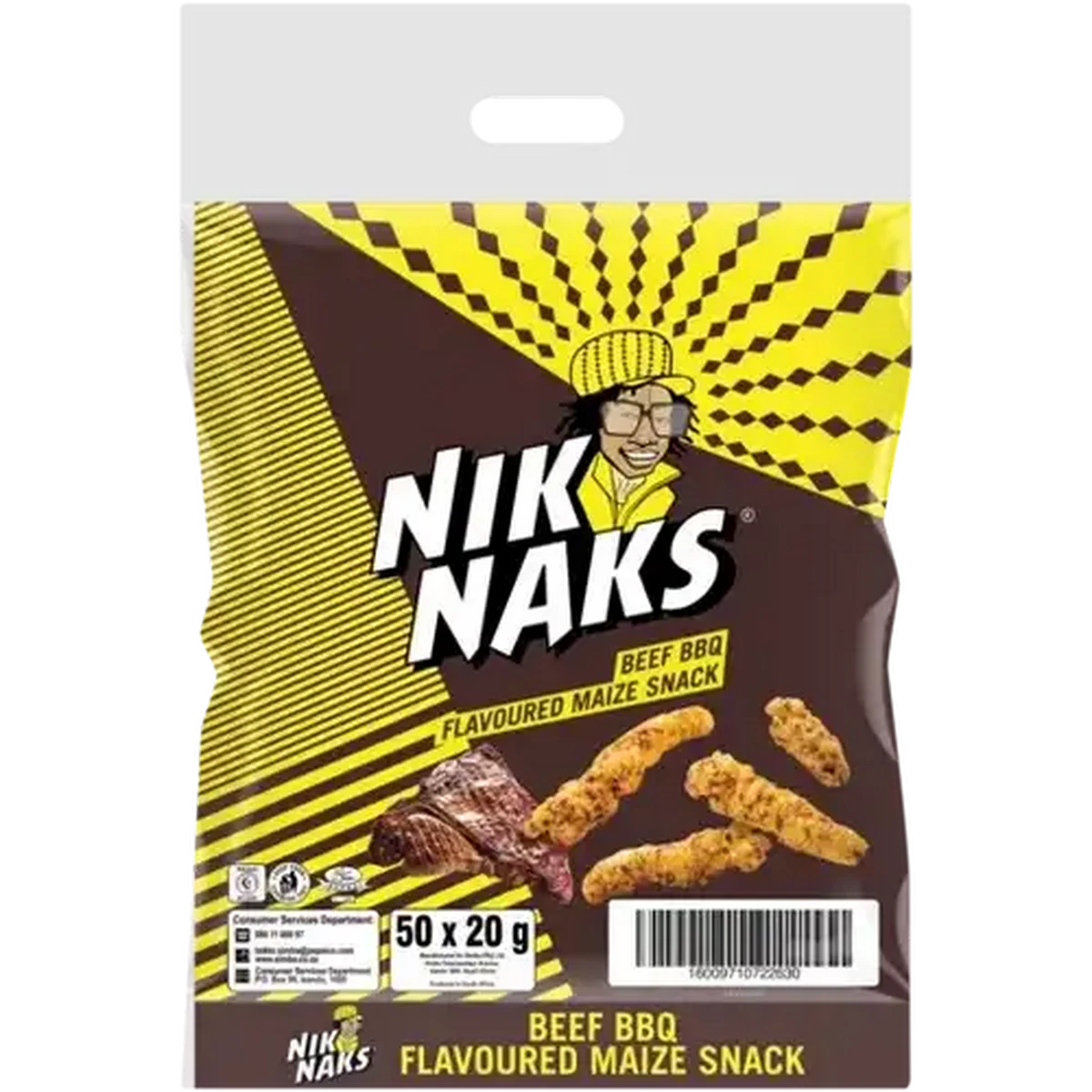 Checkers Sixty60 | NikNaks Beef BBQ Maize Snack 50 x 20g