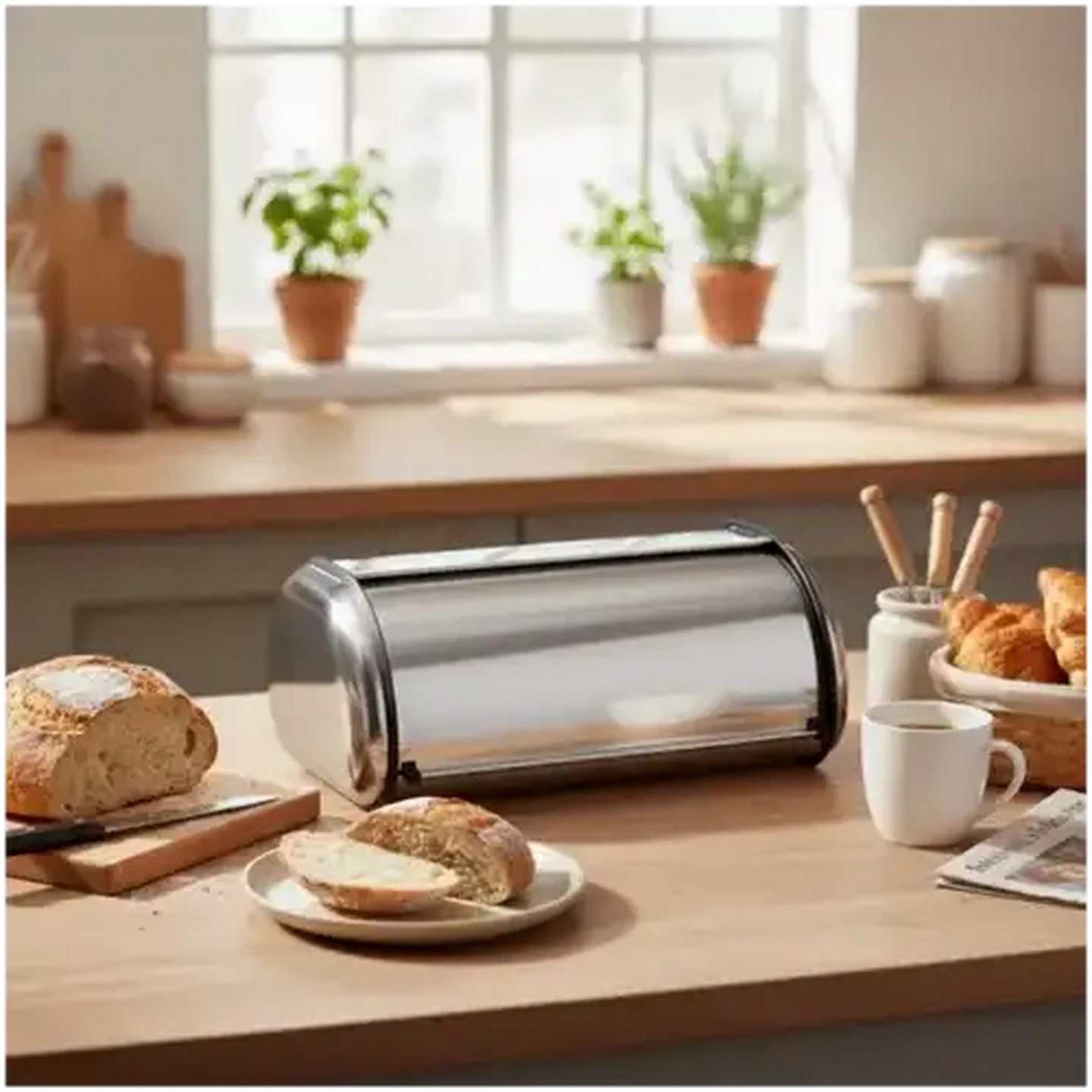きたさん bodepro Checkers Sixty60 | Prochef Stainless Steel Bread Bin