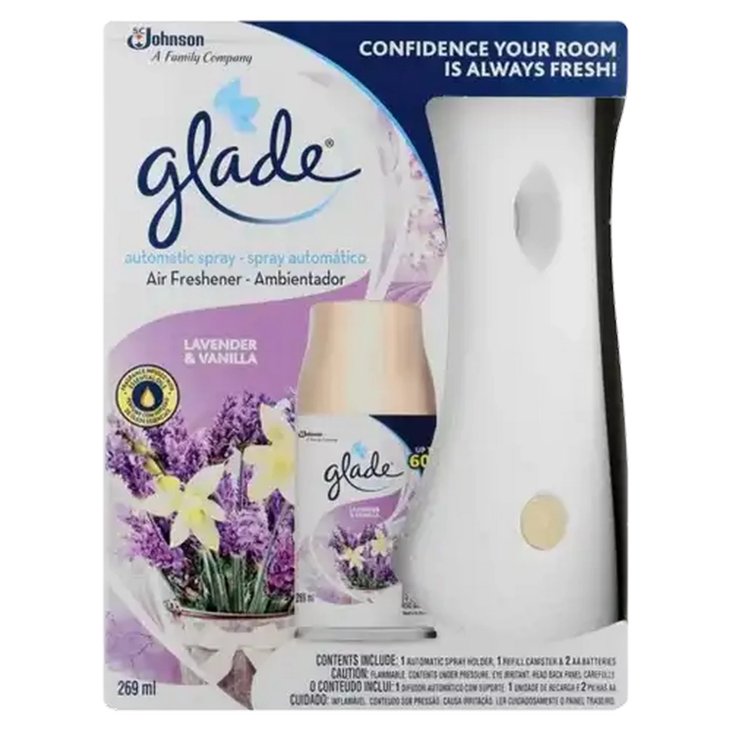 Image of Glade Lavender & Vanilla Scented Auto Air Freshener