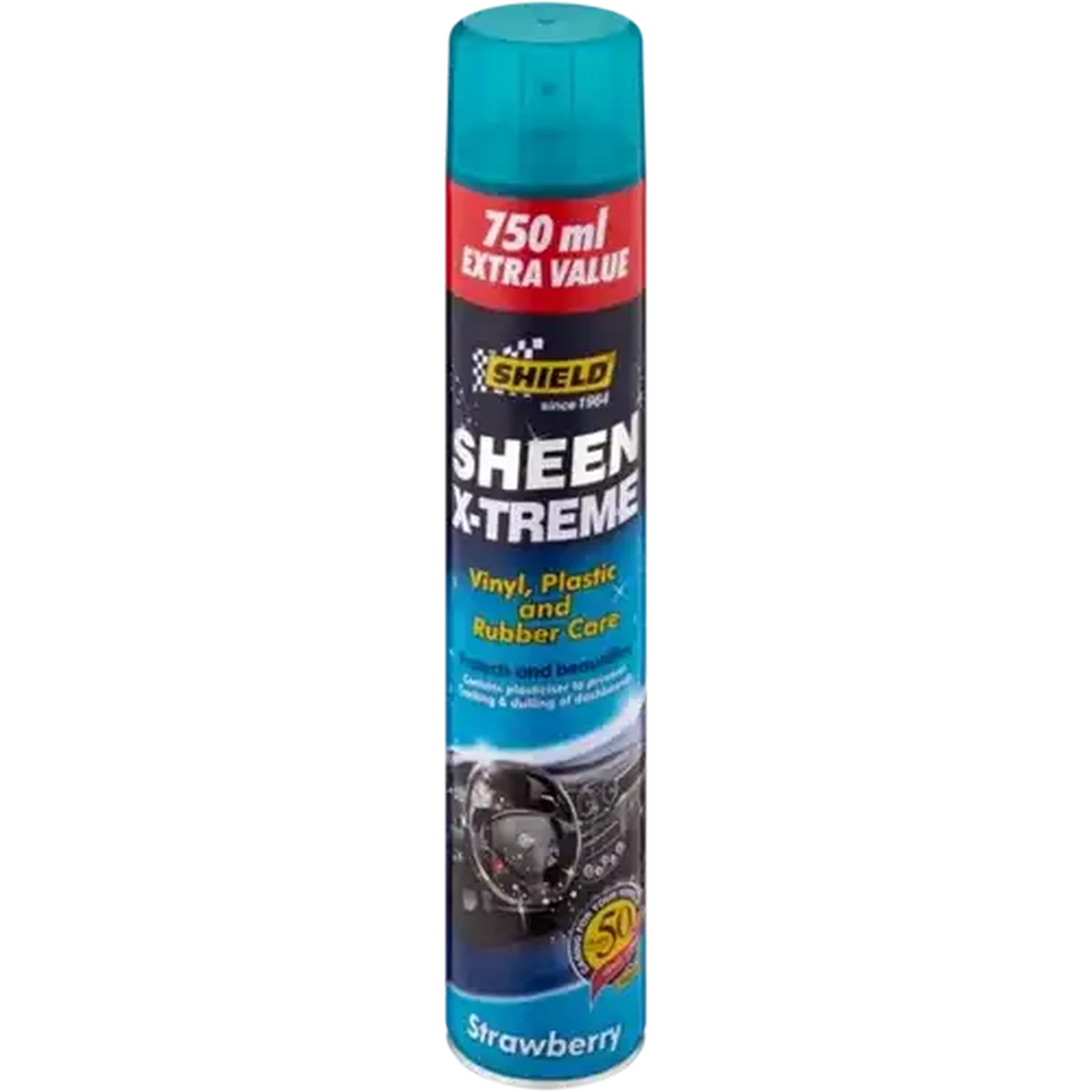 Image of Shield Sheen X-Treme Strawberry Vinyl, Plastic and Rubber Care Spray 750ml