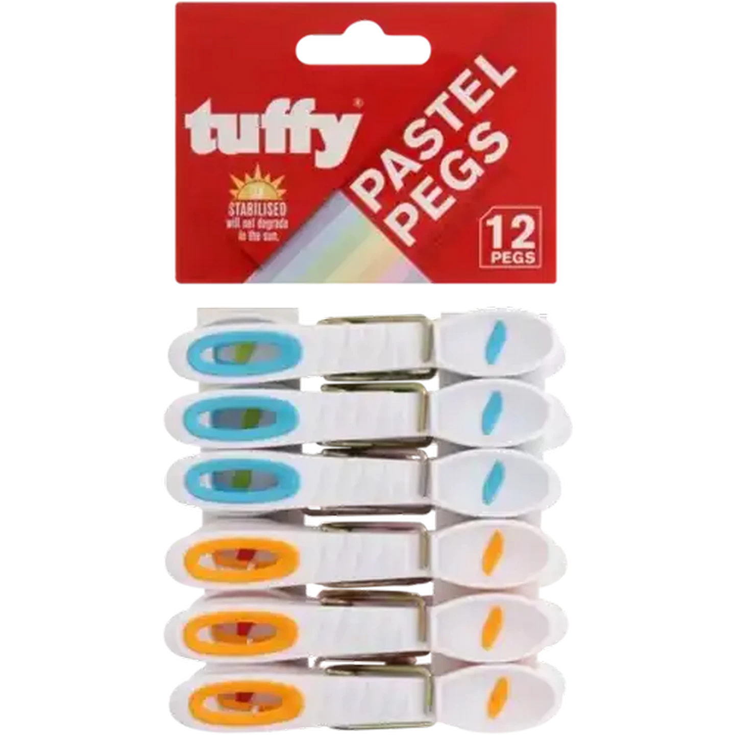 Image of Tuffy Plastic Pastel Pegs 12-Pack