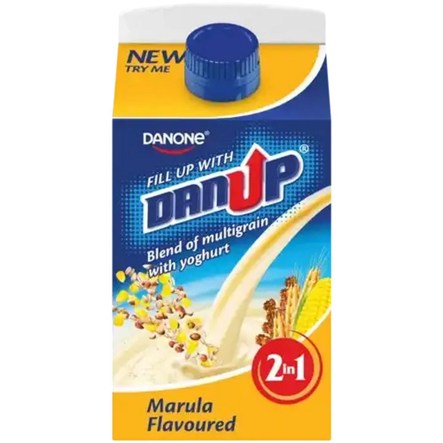Image of Danone DanUp Marula Flavoured 2-In-1 Multigrain Yoghurt Blend Carton 450g