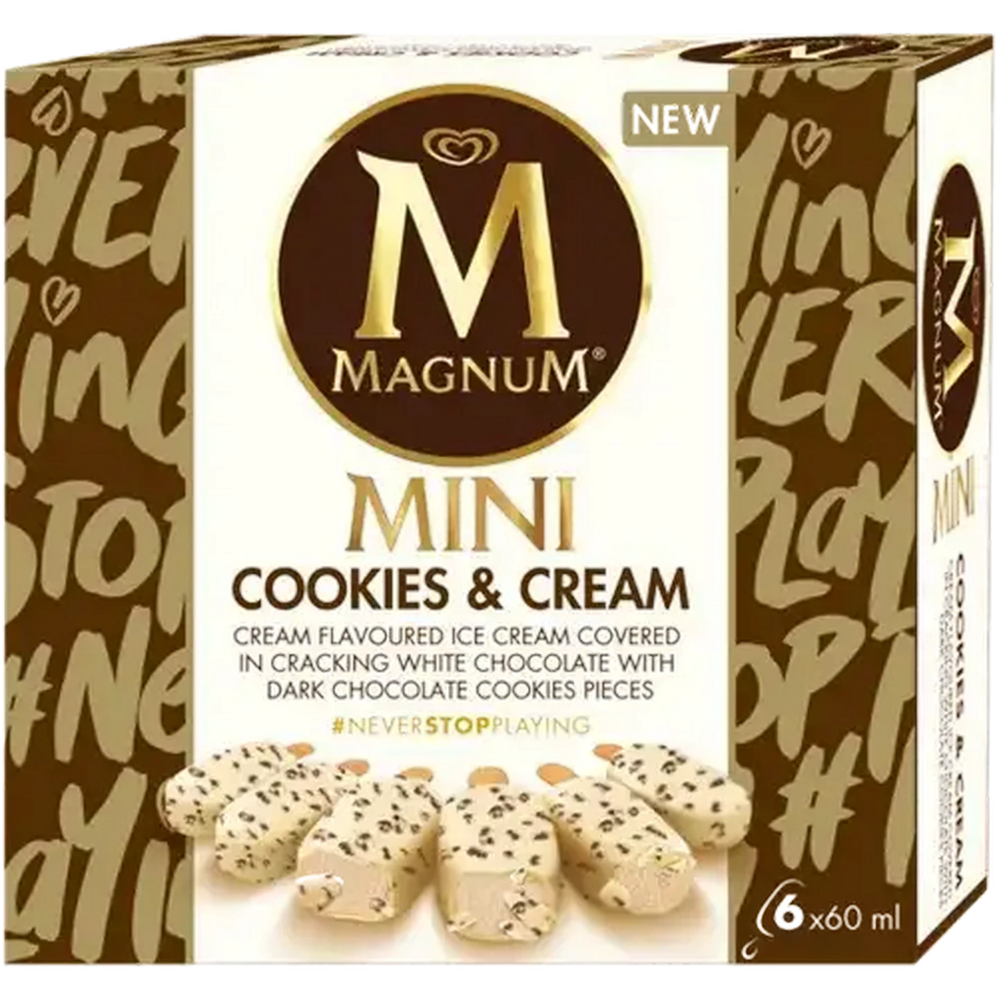 Image of Ola Magnum Mini Cookies & Cream Flavoured Ice Cream 6 Pack