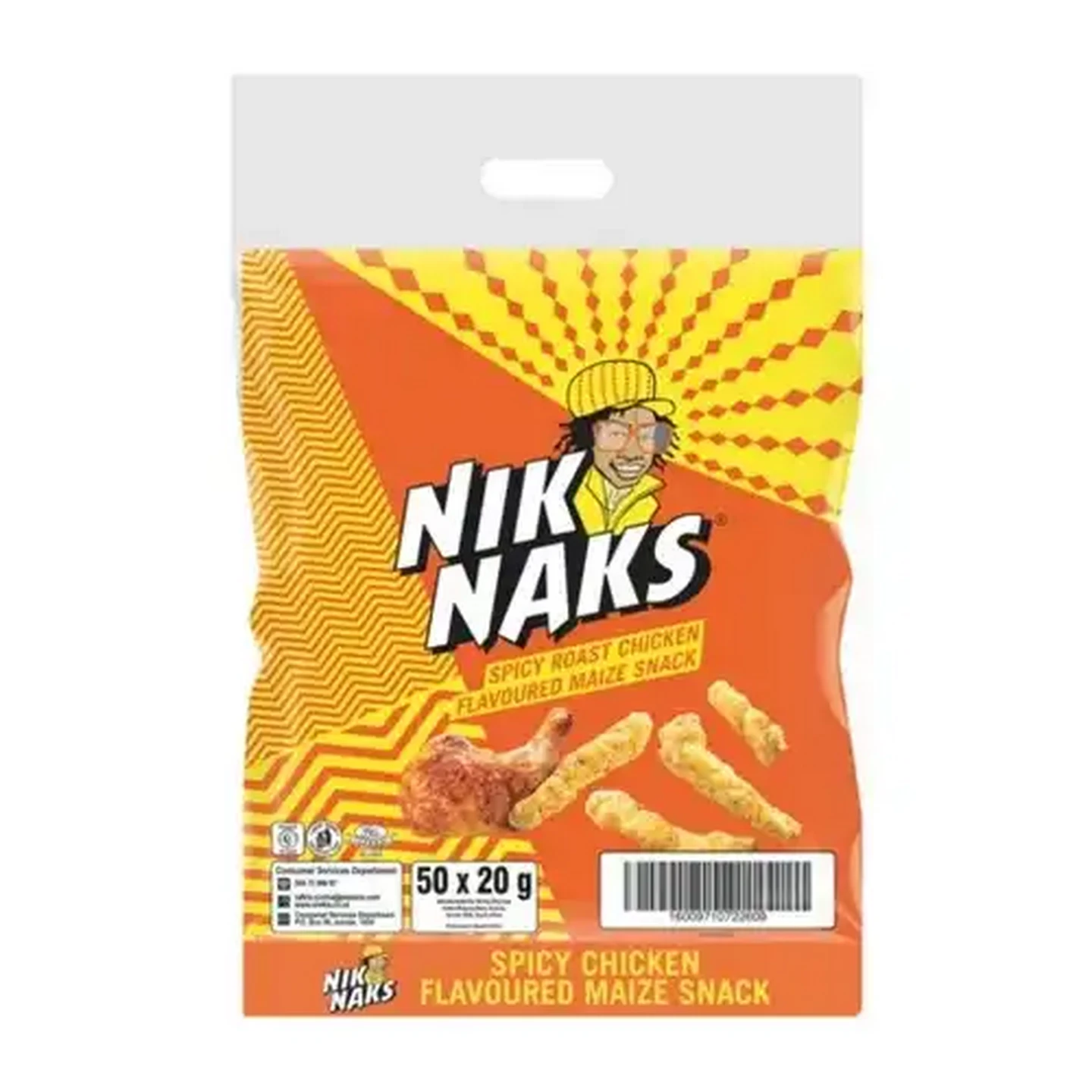 Checkers Sixty60 | NikNaks Spicy Roast Maize Snack 50 x 20g