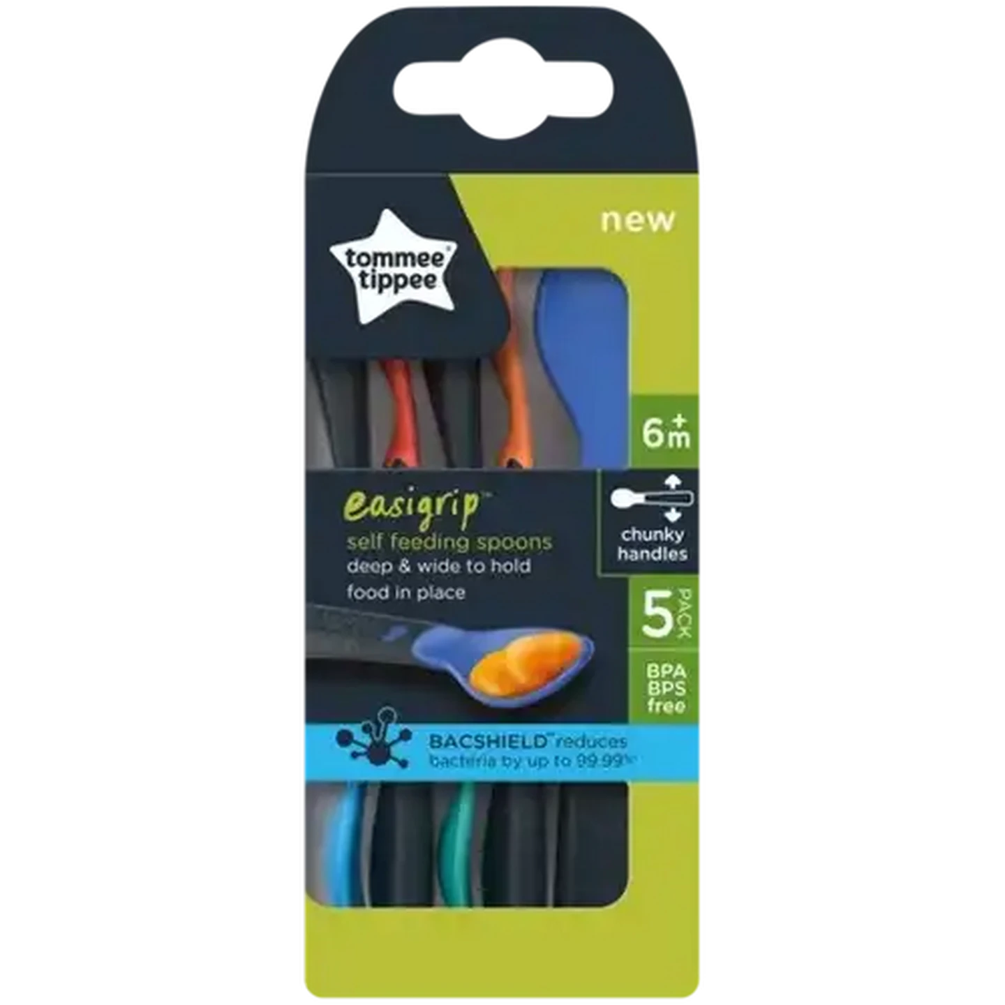 Image of Tommee Tippee Easigrip Self Feeding Spoons 5-Pack