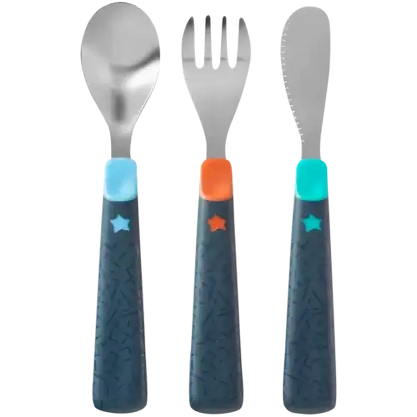 Image of Tommee Tippee Stainless Steel First Cutlery 3 Piece Set 12 Months +
