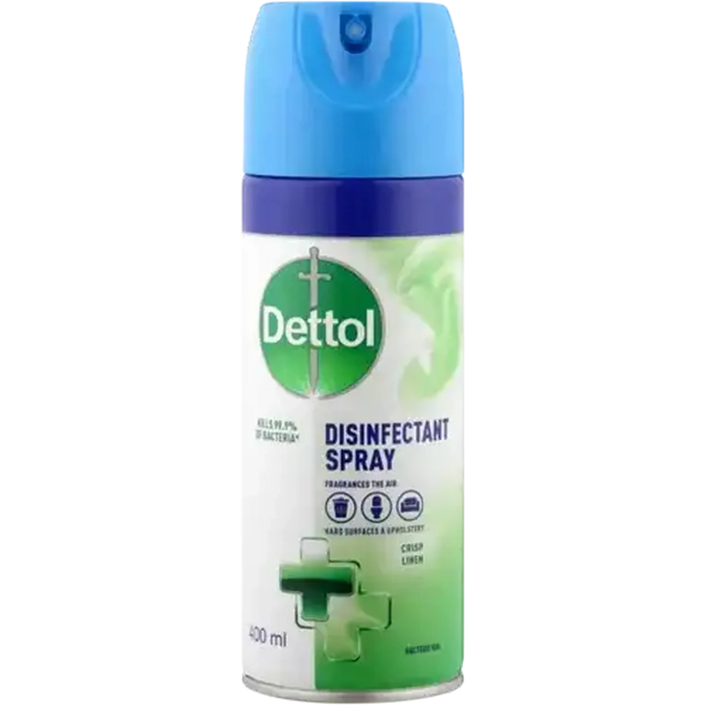 Image of Dettol Crisp Linen Disinfectant Spray Aerosol 400ml