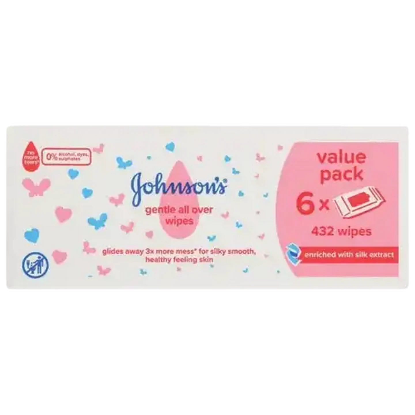 Image of Johnson's Gentle All Over Baby Wipes Pack 432