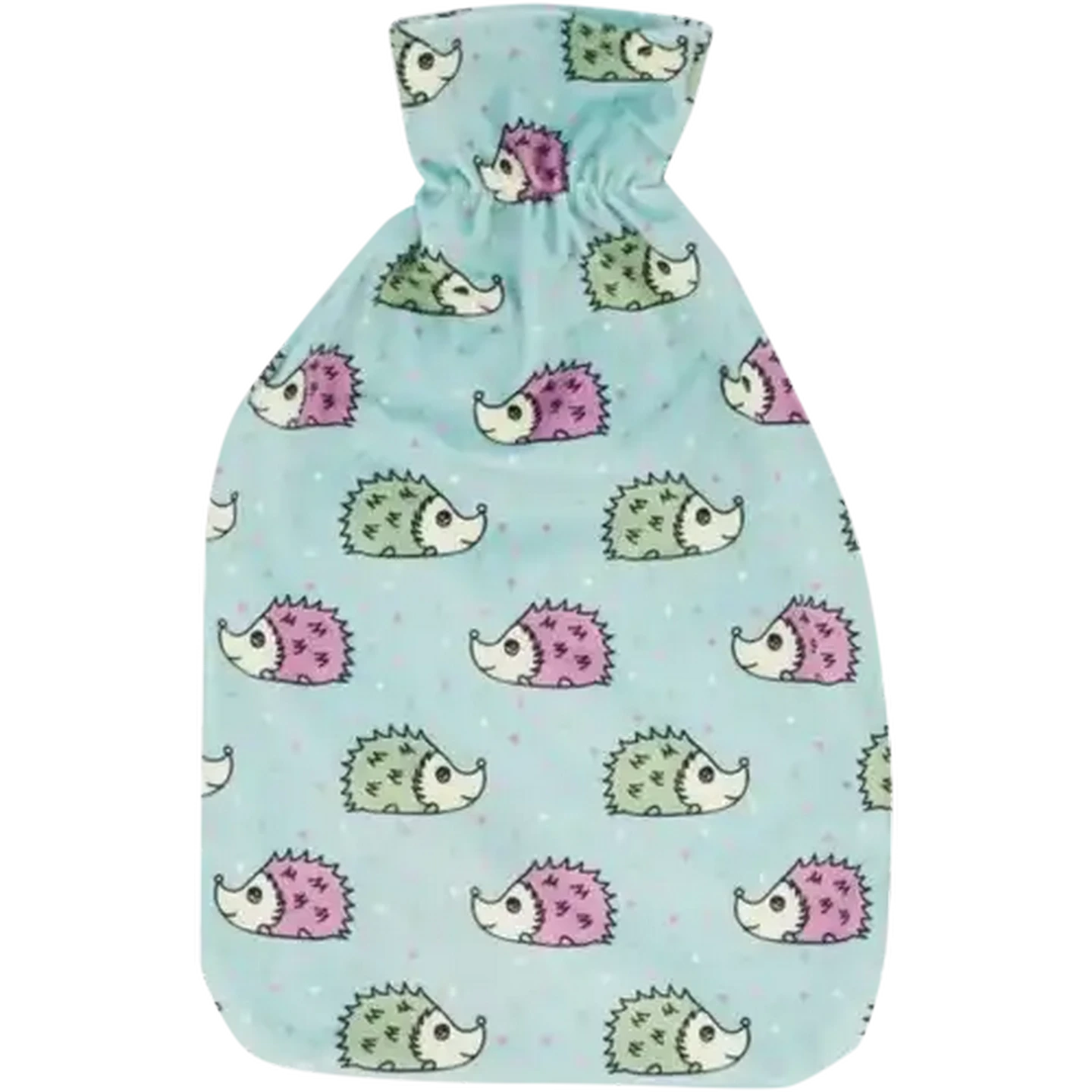 Image of Hot Water Bottle With Blue Fleece Cover 2L